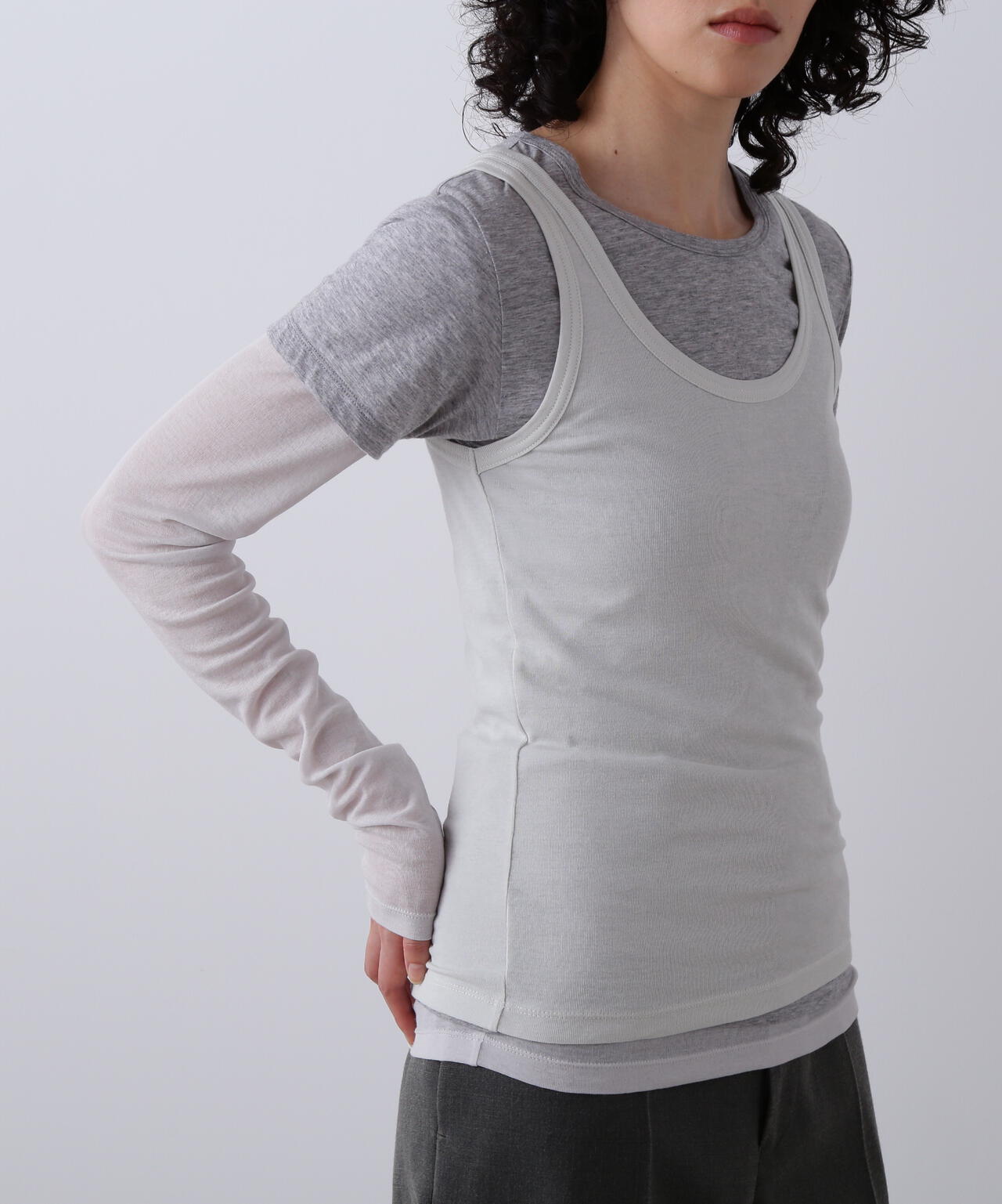 YLEVE / THREE LAYERED JERSEY PULLOVER