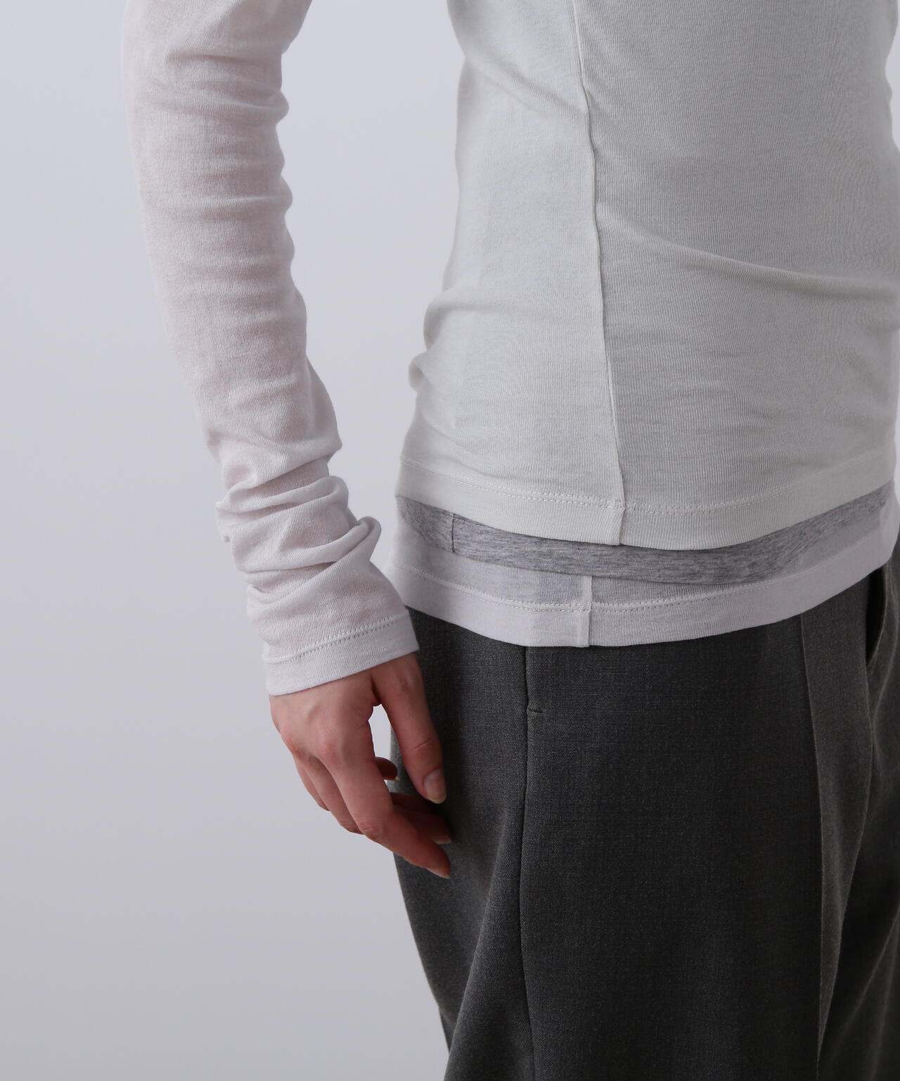 YLEVE / THREE LAYERED JERSEY PULLOVER