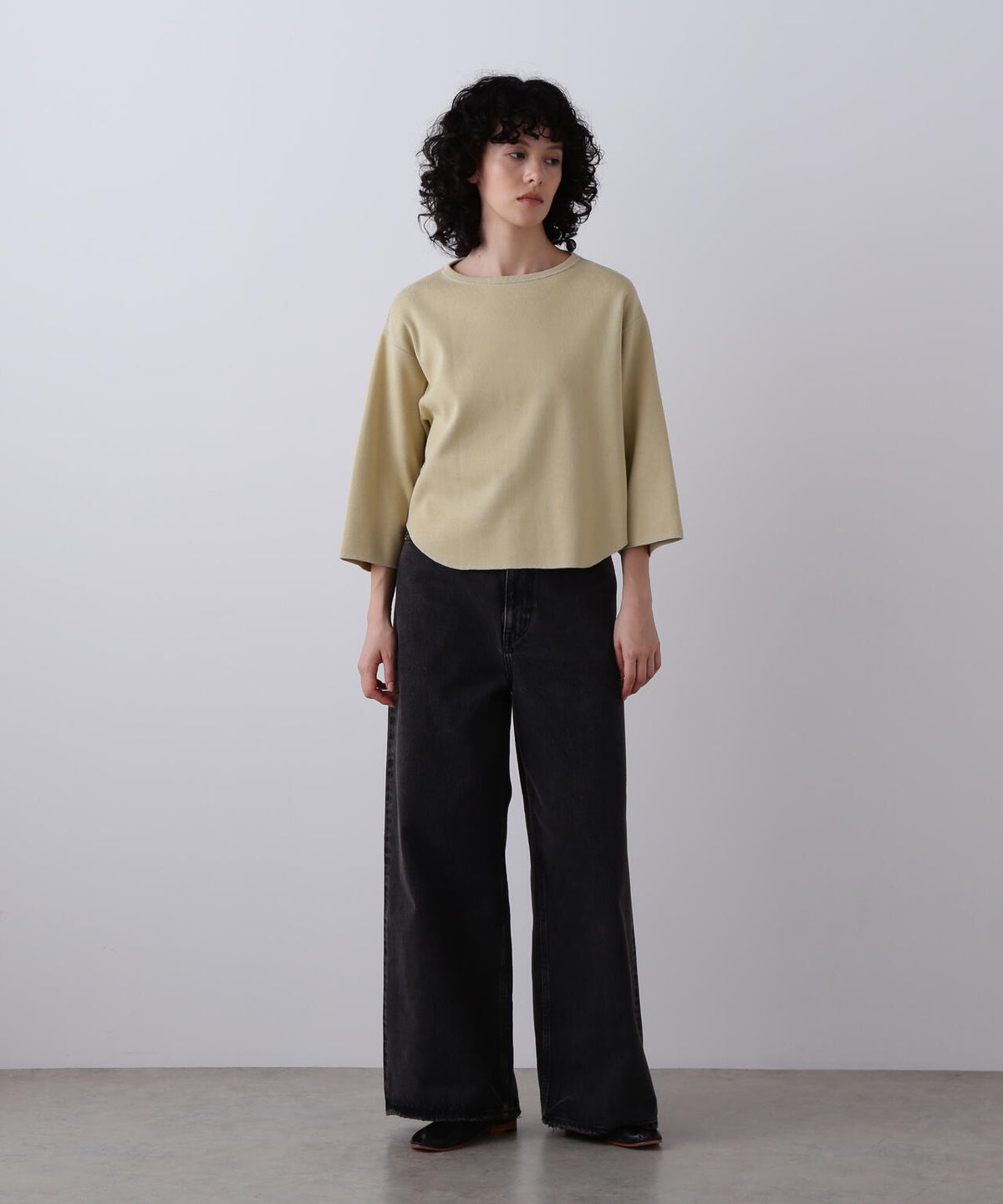 YLEVE / COTTON RIB PULLOVER