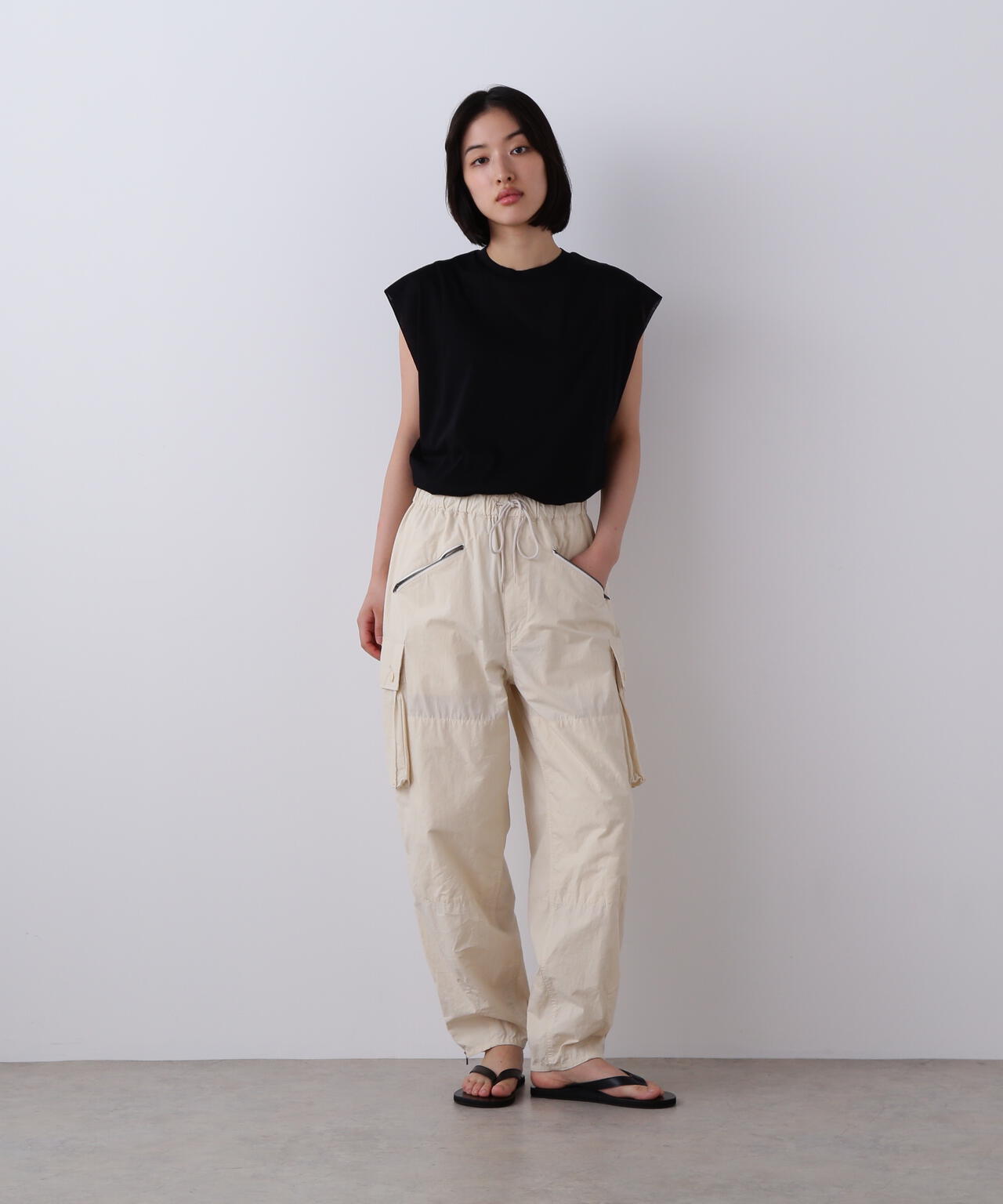 YLEVE / COTTON SHEER JERSEY SLEEVELESS