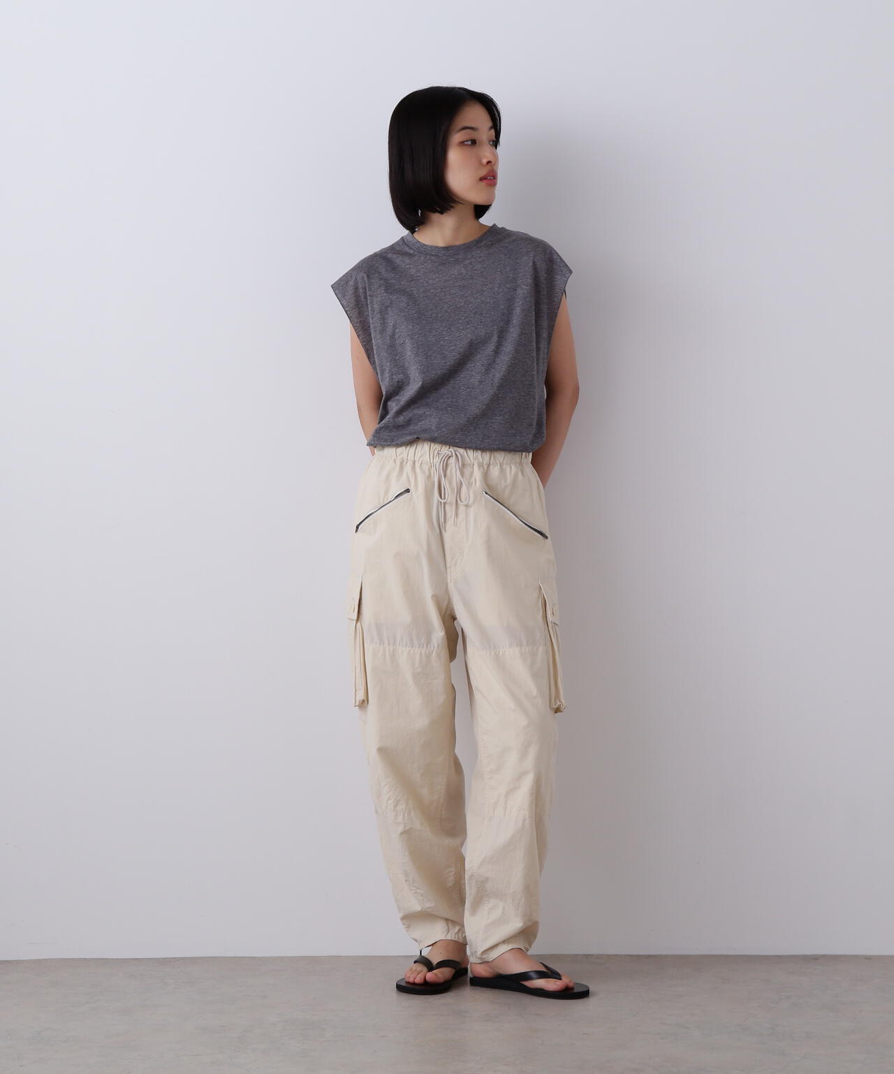 YLEVE / COTTON SHEER JERSEY SLEEVELESS