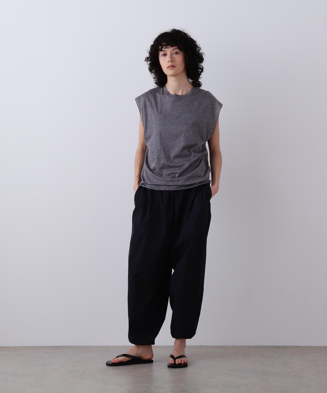 YLEVE / COTTON SHEER JERSEY SLEEVELESS