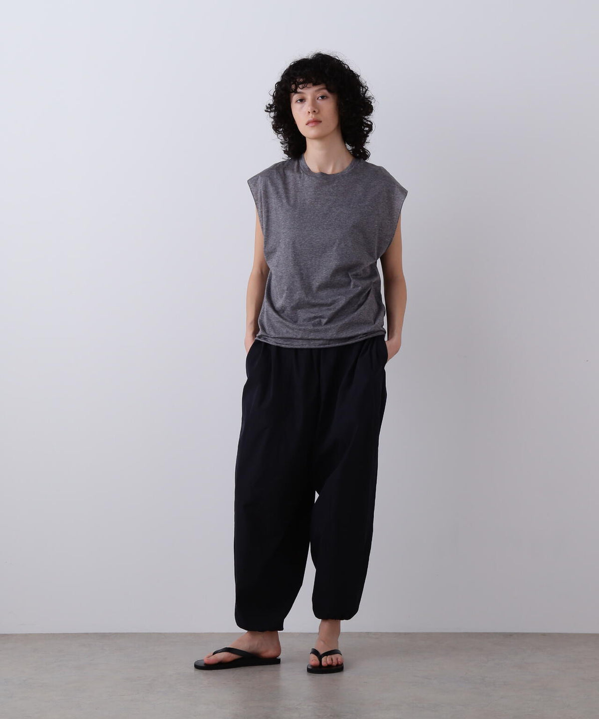 YLEVE / COTTON SHEER JERSEY SLEEVELESS