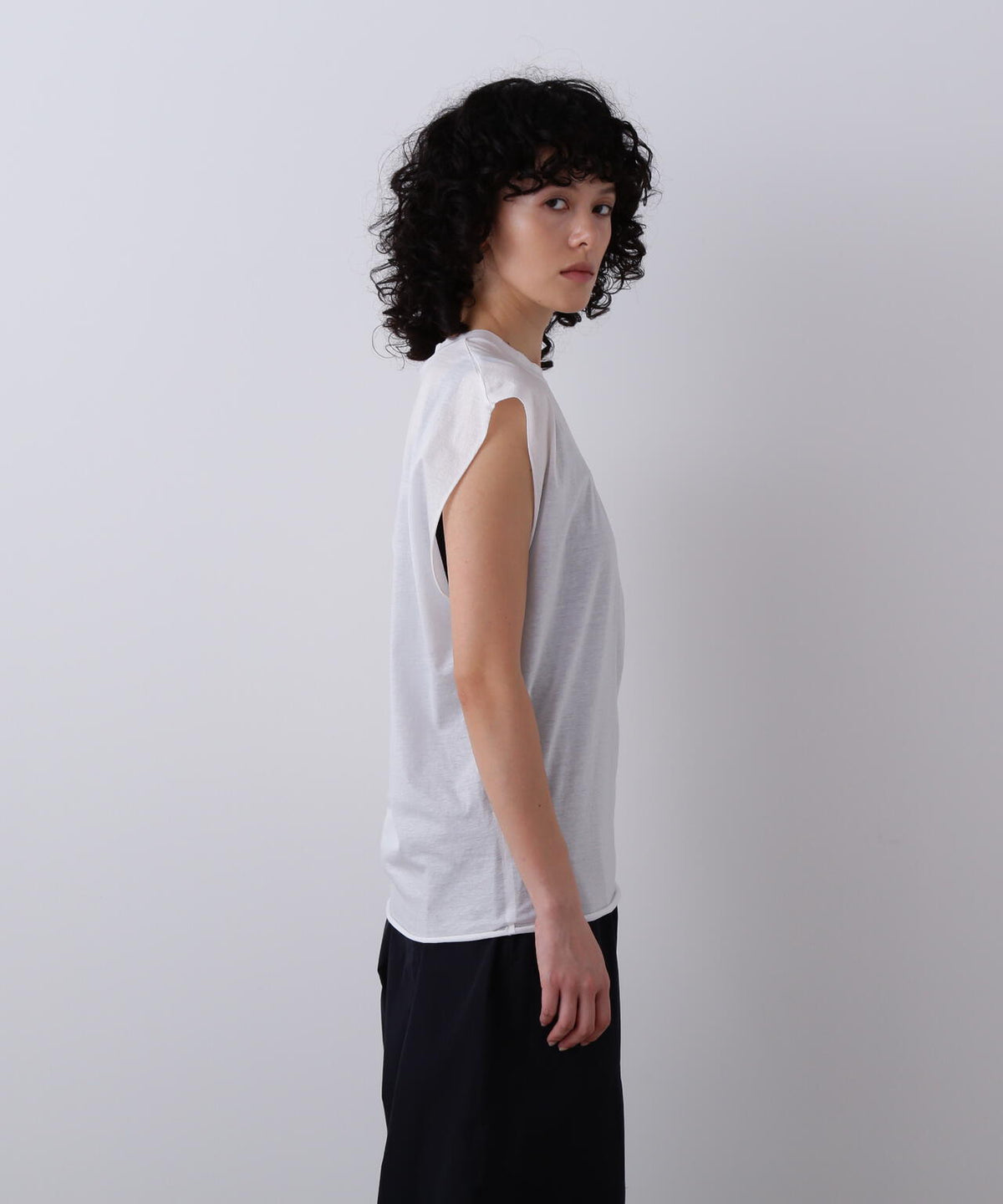 YLEVE / COTTON SHEER JERSEY SLEEVELESS
