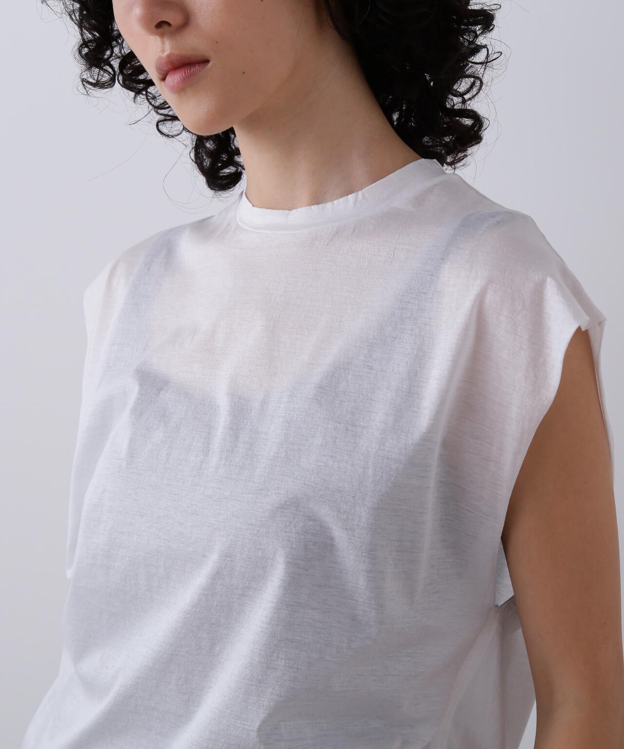 YLEVE / COTTON SHEER JERSEY SLEEVELESS