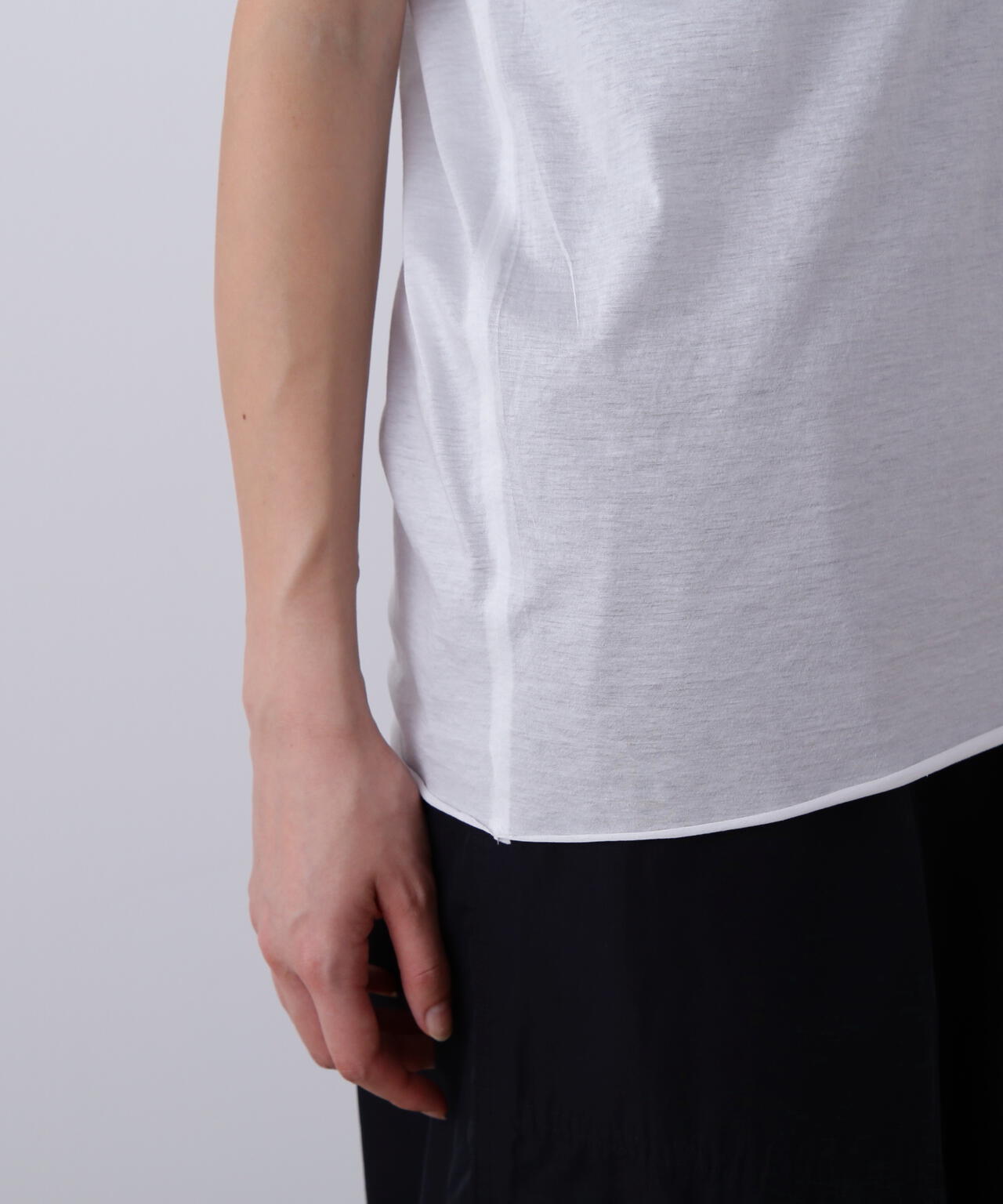 YLEVE / COTTON SHEER JERSEY SLEEVELESS