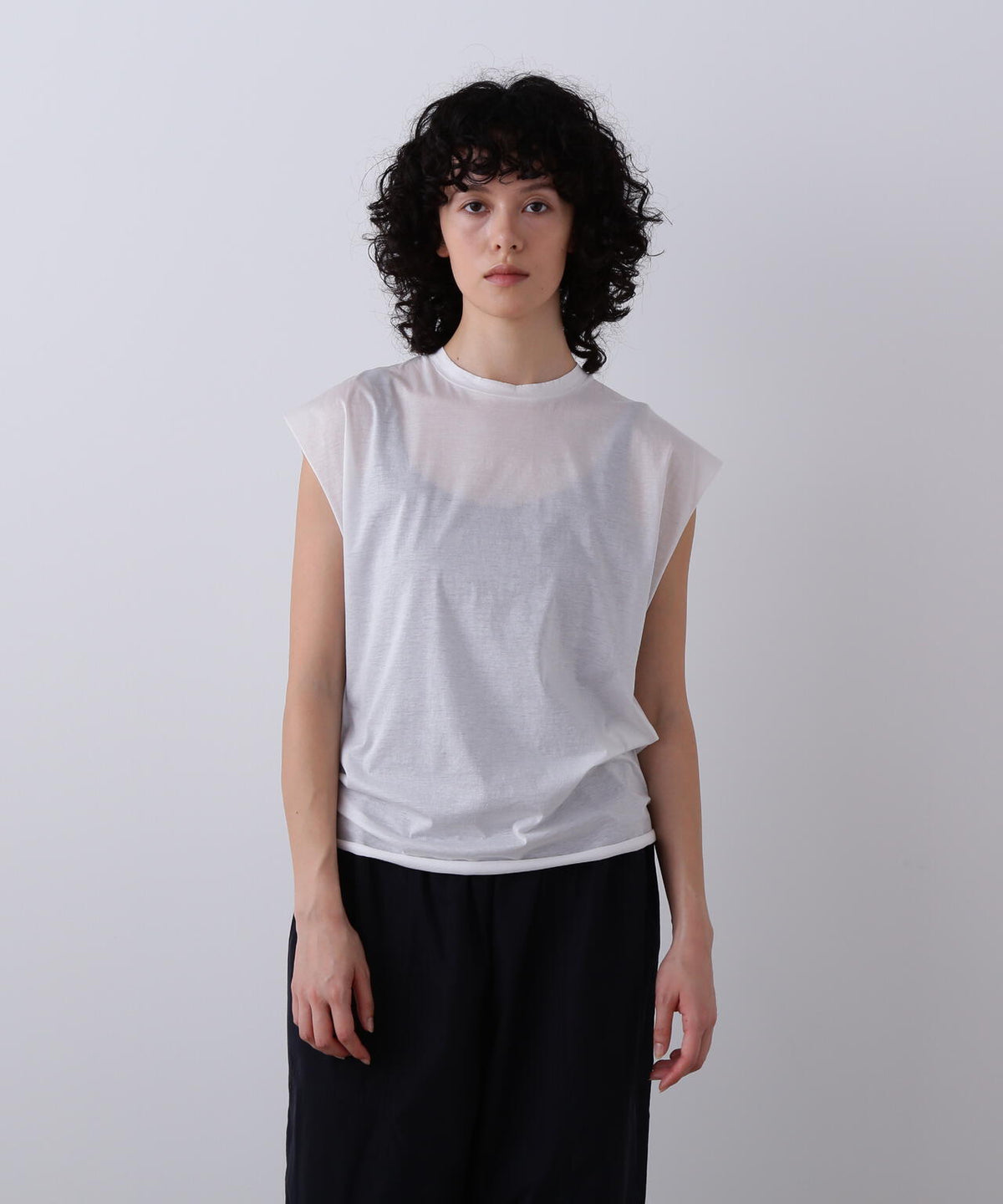 YLEVE / COTTON SHEER JERSEY SLEEVELESS