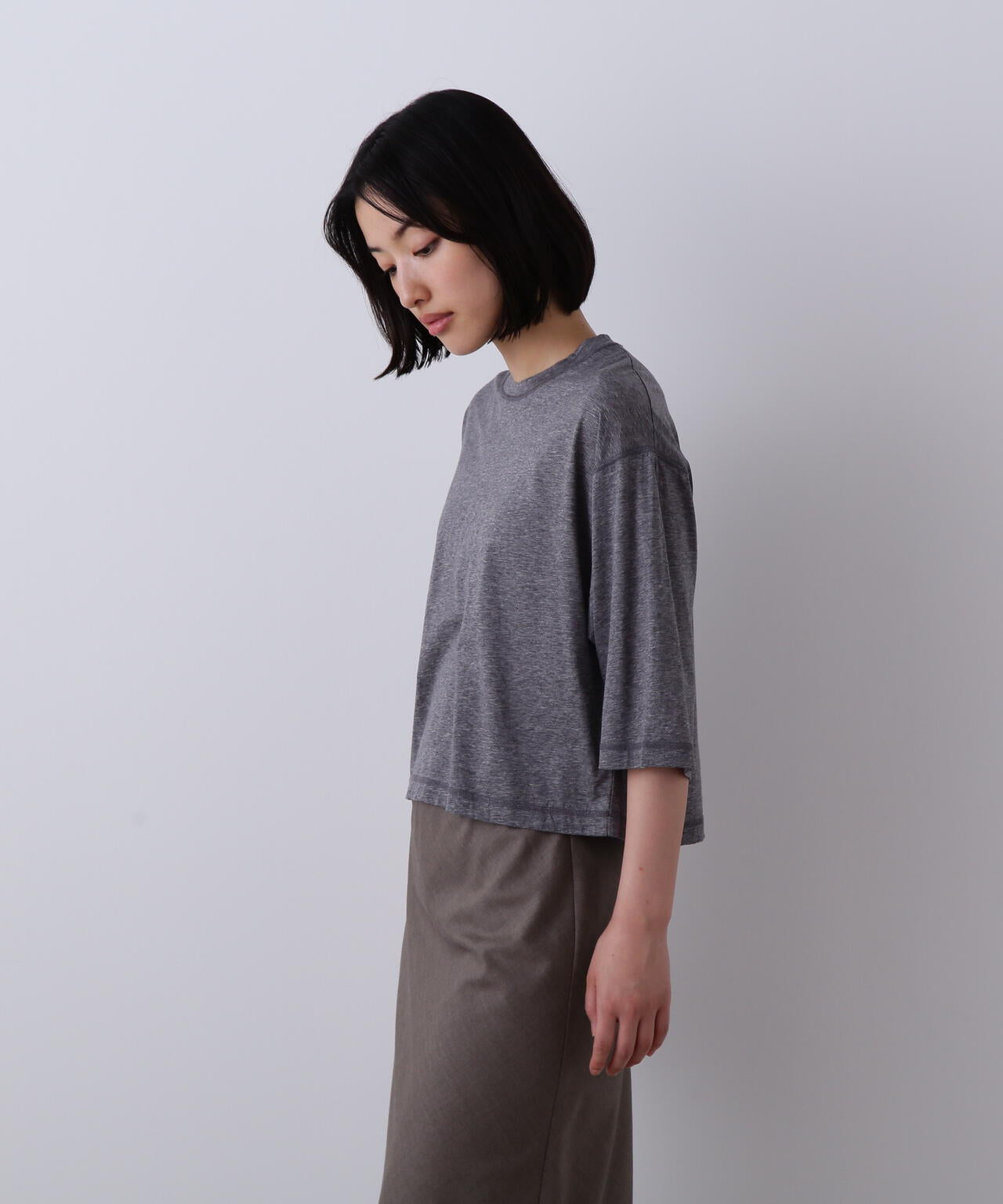 YLEVE / COTTON SHEER JERSEY SHORT SLEEVE