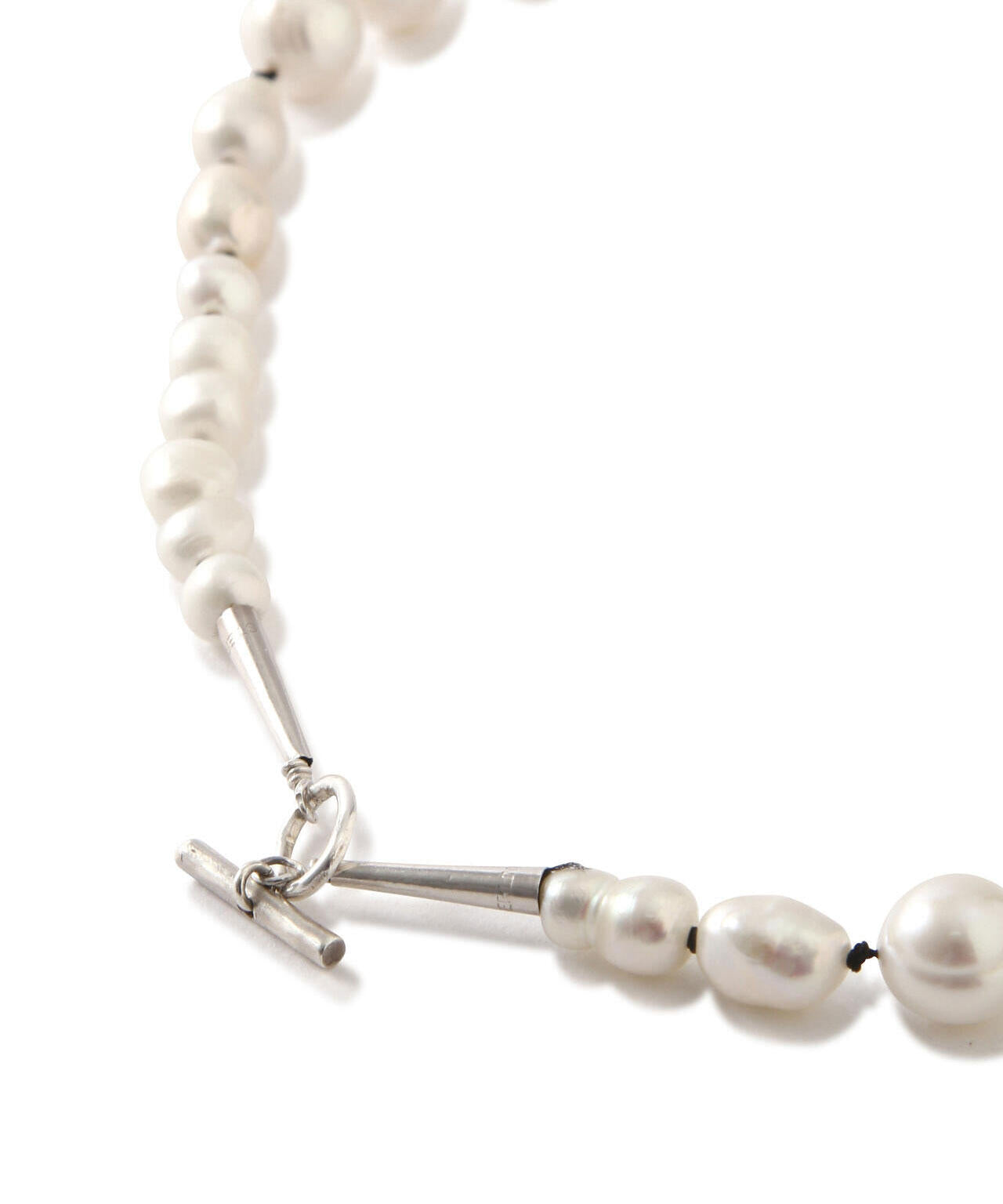 YLEVE / MIX PEARL NECKLACE KNOT 37cm