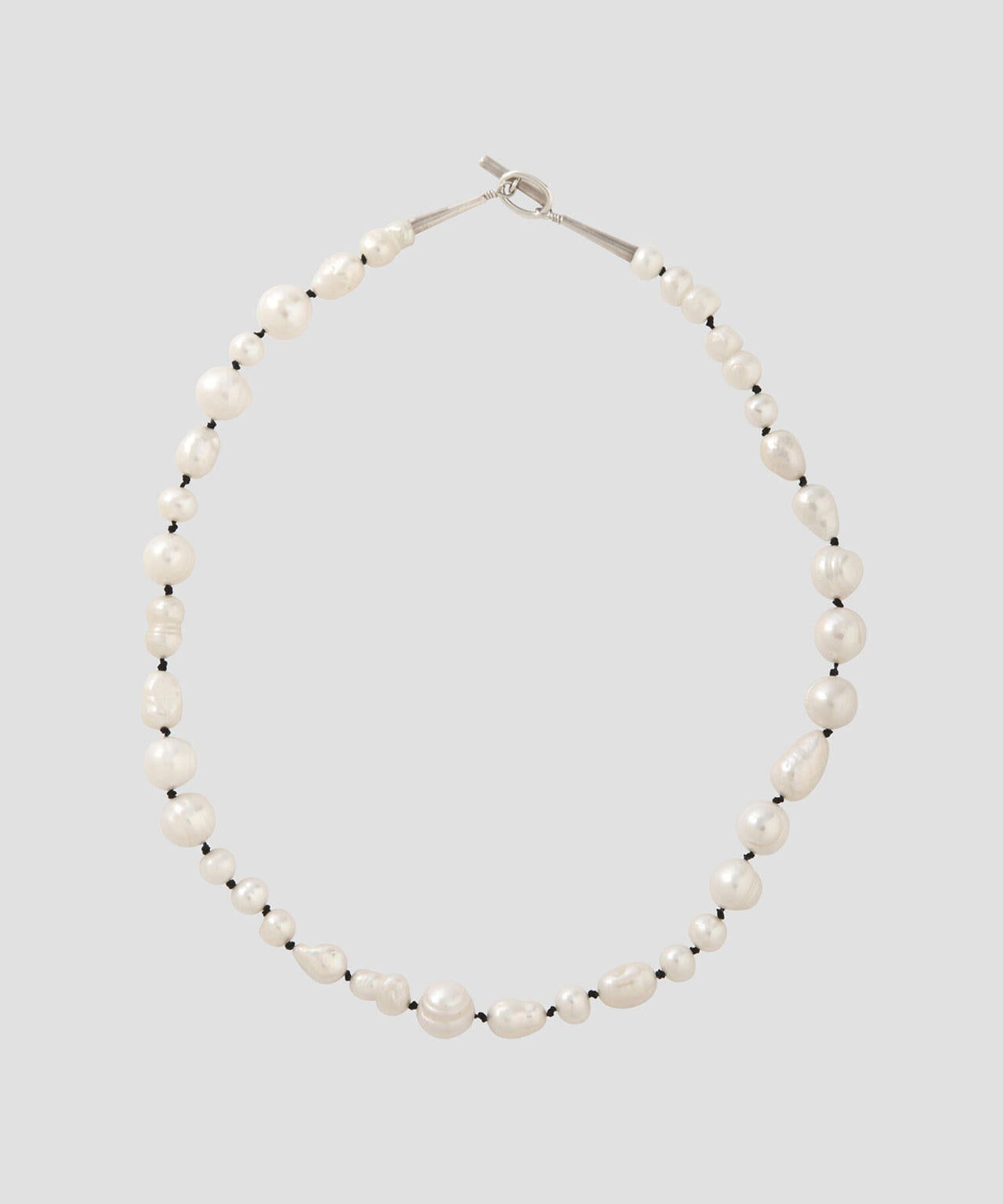 YLEVE / MIX PEARL NECKLACE KNOT 37cm