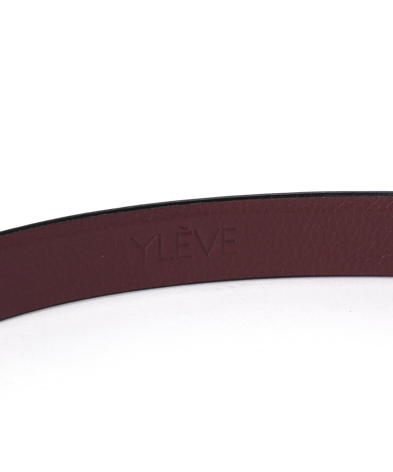 YLEVE / LEATHER BUCKLED BELT