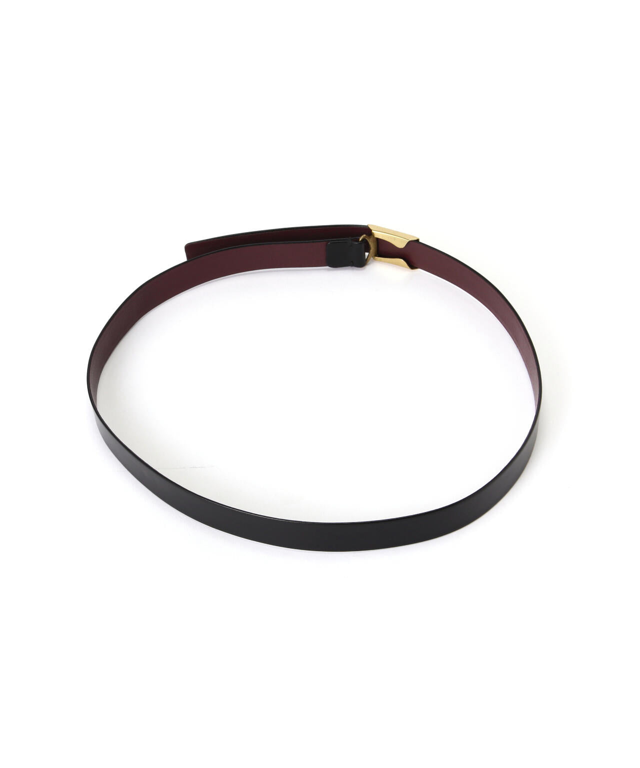 YLEVE / LEATHER BUCKLED BELT