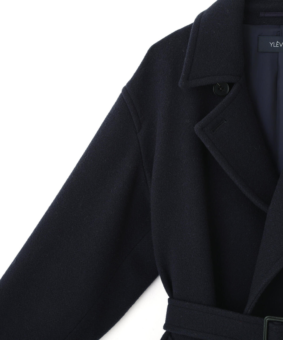 YLEVE / BLANKET-BRUSHED WOOL LONG COAT