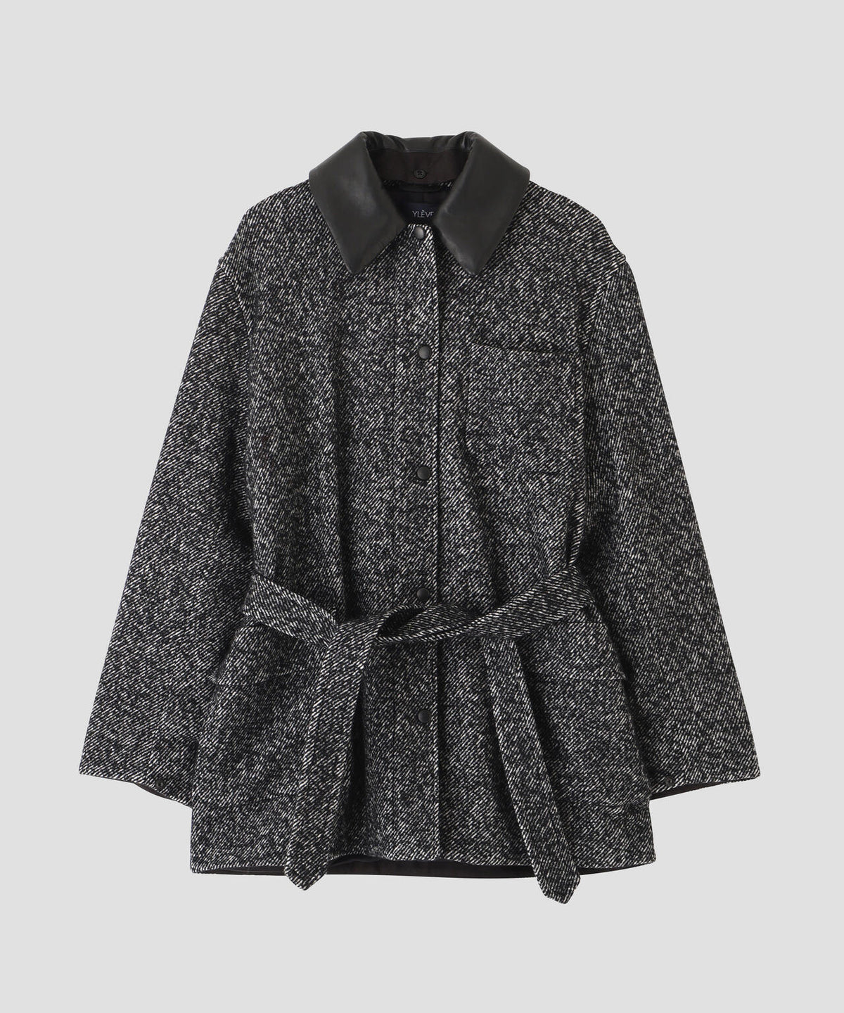 YLEVE / NEPPED TWEED COVERALL JACKET