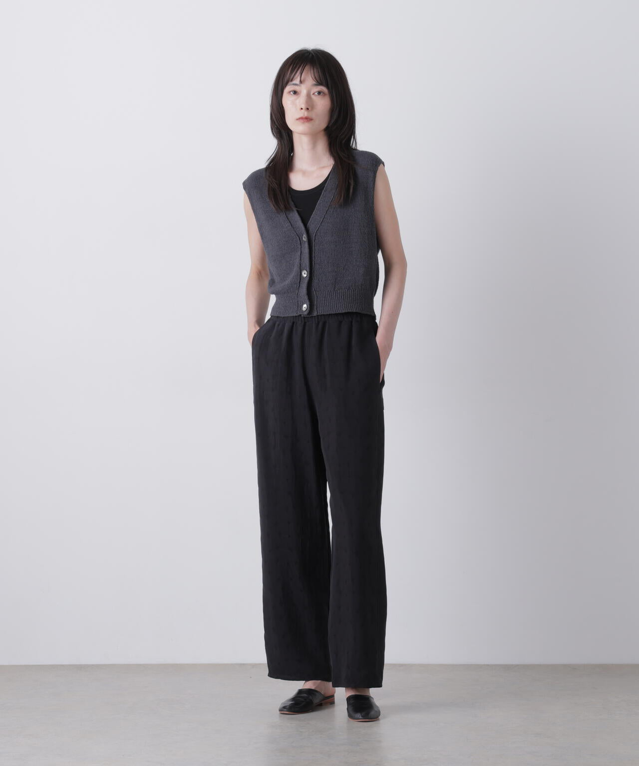 YLEVE / CUPRO JACQUARD TROUSERS