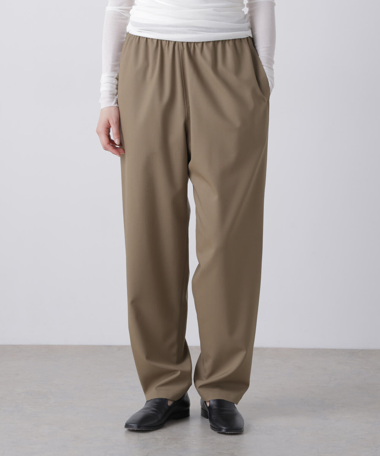 YLEVE / SUPER140's WOOL TROPICAL EASY TROUSERS