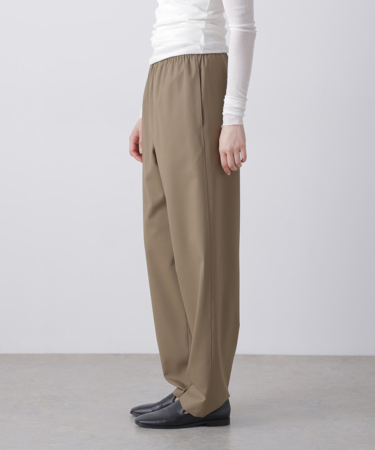 YLEVE / SUPER140's WOOL TROPICAL EASY TROUSERS
