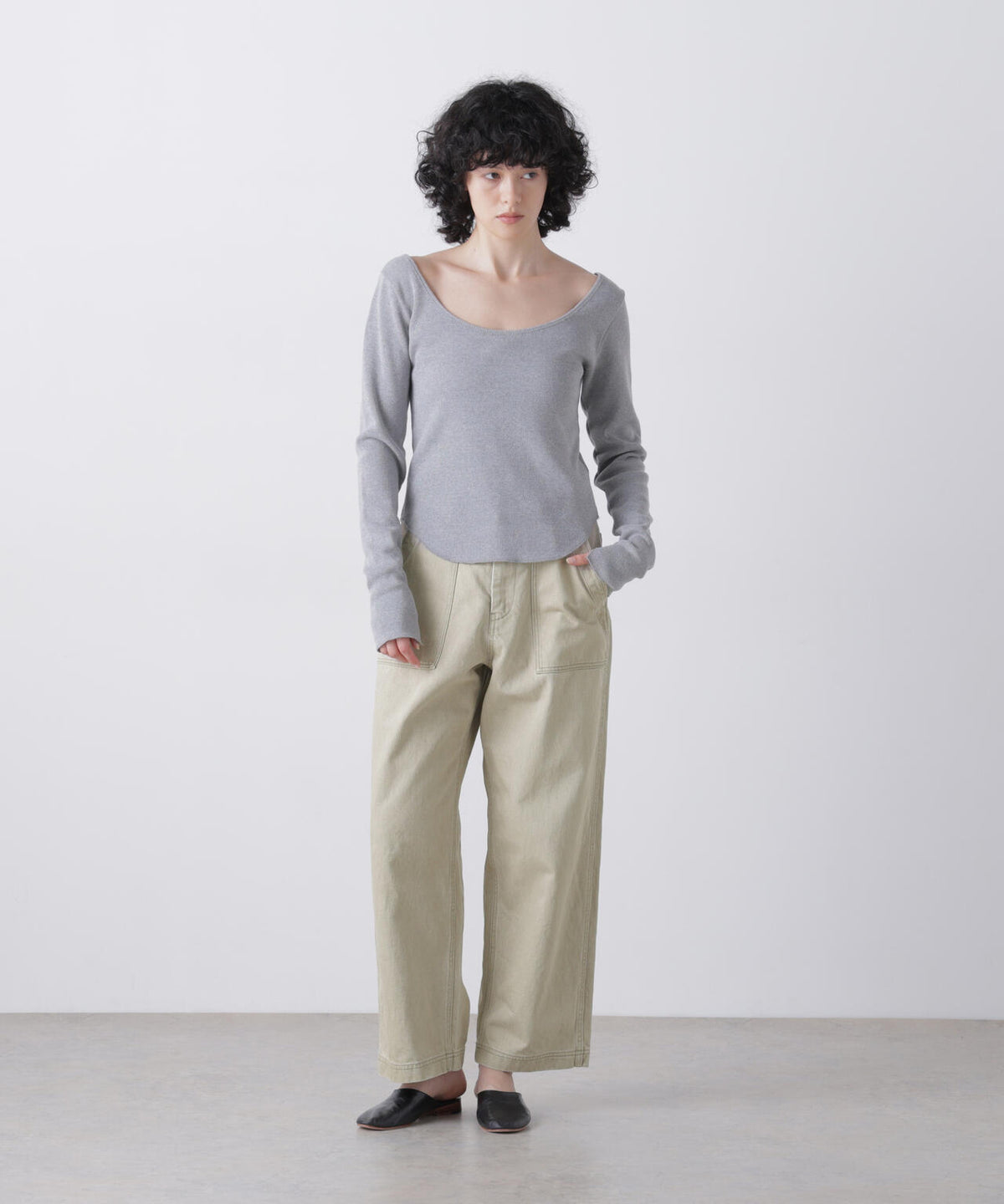 YLEVE / SUN-FADED COTTON TWILL PANTS