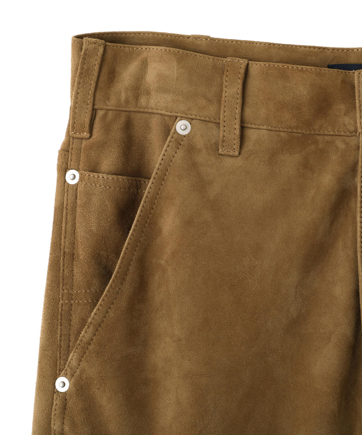 YLEVE / ROUGH GOAT SUEDE PAINTER PANTS