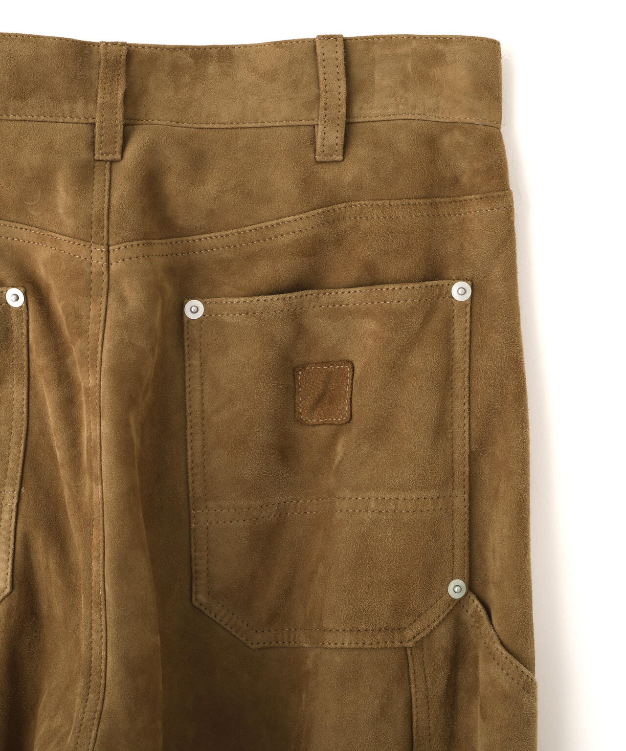 YLEVE / ROUGH GOAT SUEDE PAINTER PANTS