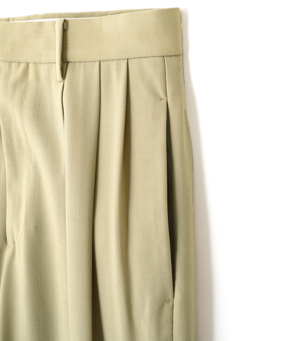 YLEVE / 2/72 SUPER 100’s WOOL HIGH-TWIST VOILE TROUSERS