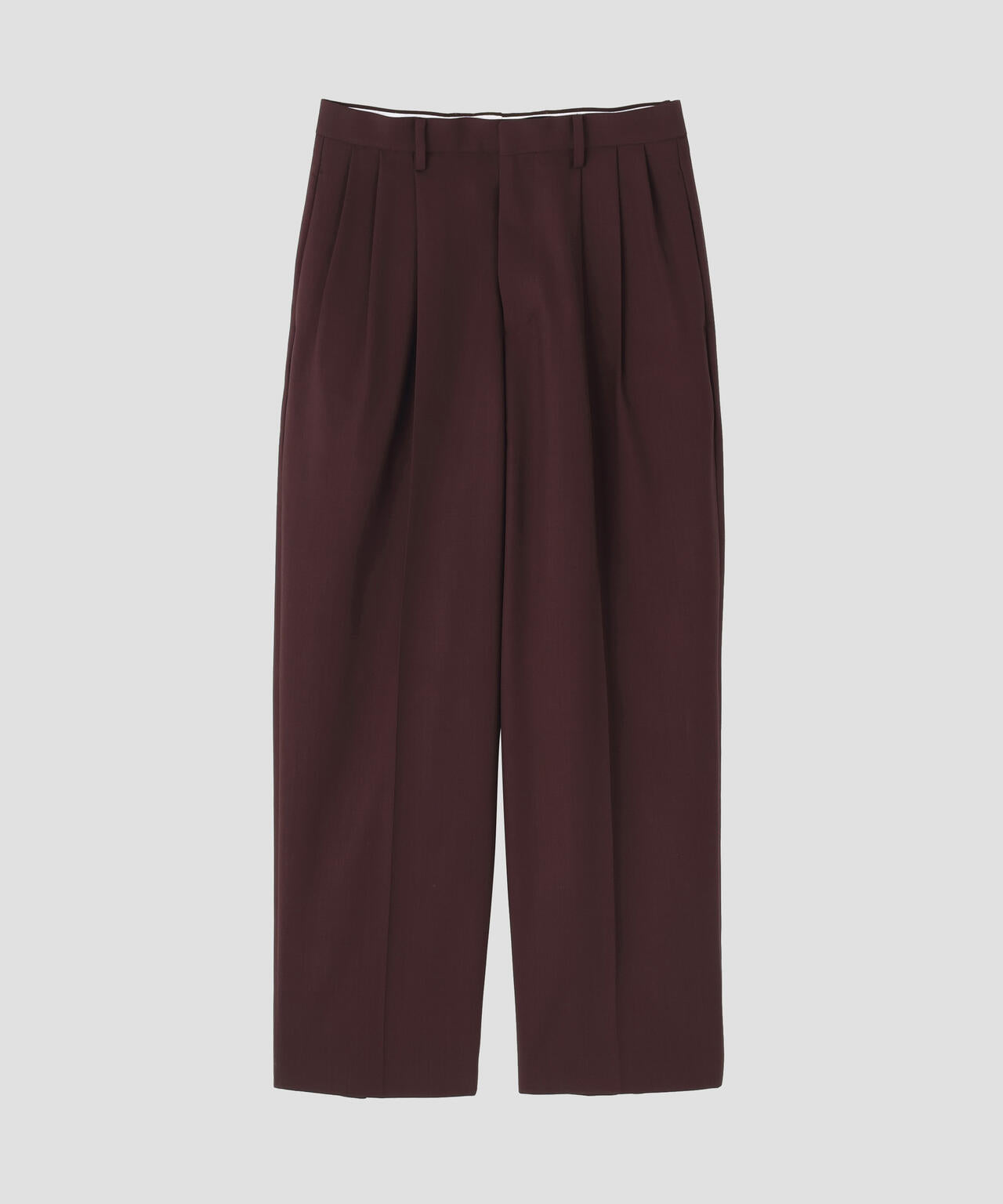 YLEVE / 2/72 SUPER 100’s WOOL HIGH-TWIST VOILE TROUSERS