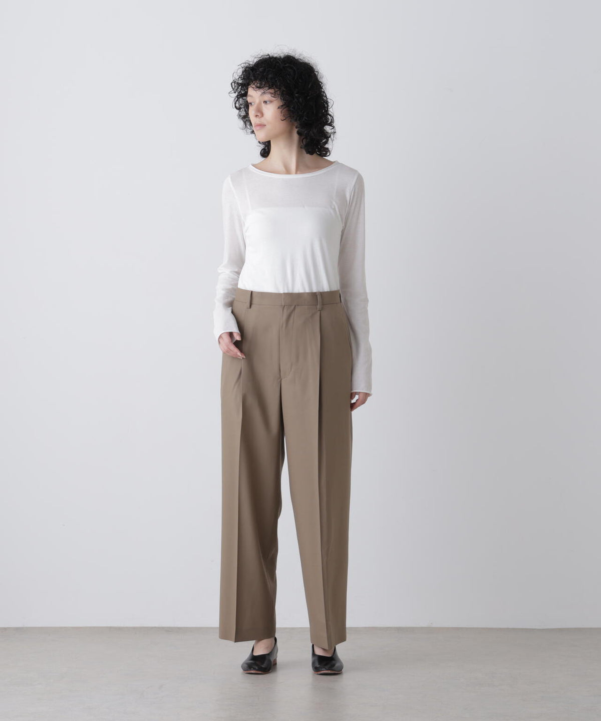 YLEVE / SUPER140's WOOL TROPICAL TROUSERS WOMEN