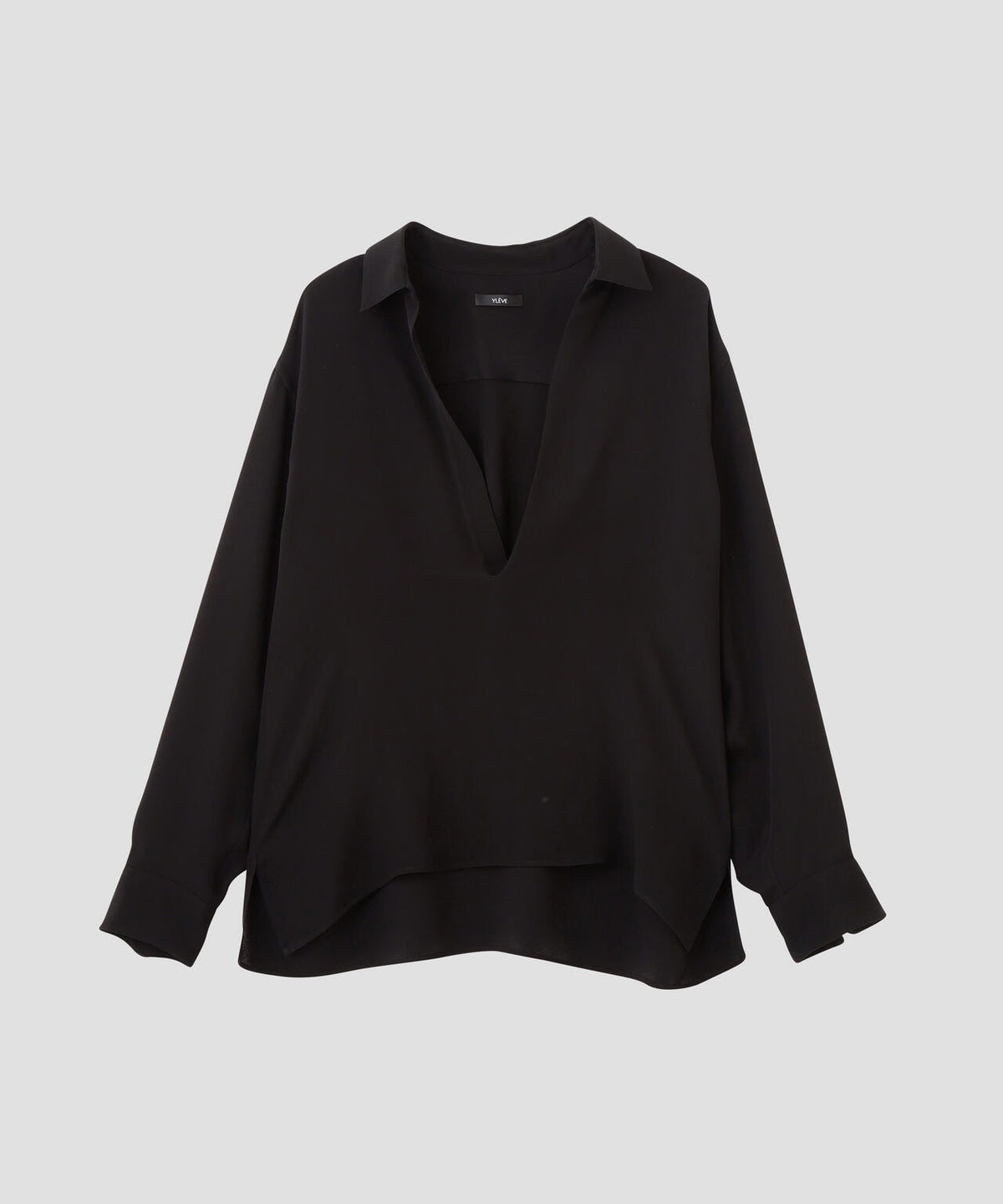 YLEVE / SILK DE CHINE SKIPPER SHIRT