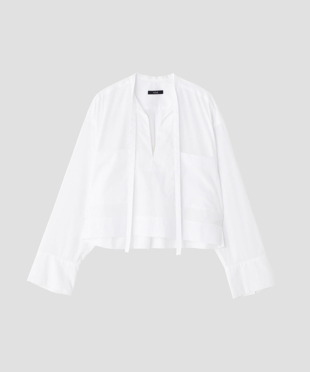 YLEVE / COTTON TYPEWRITER STRING SKIPPER SHIRT
