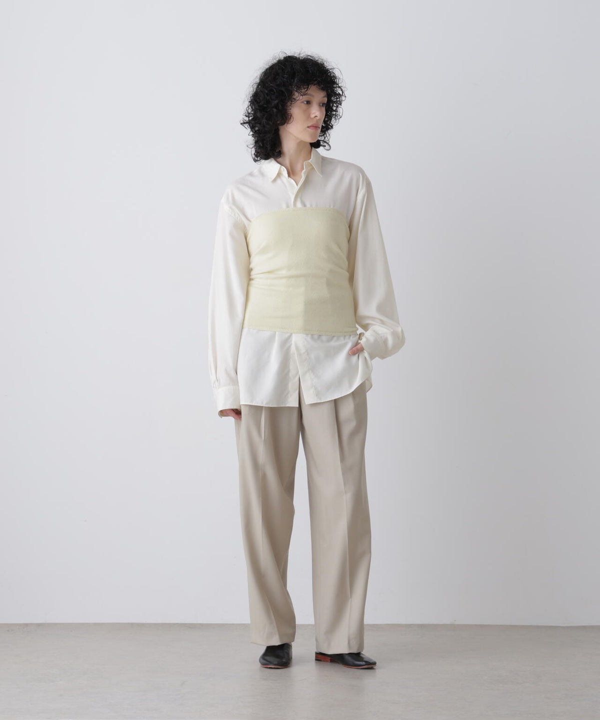 YLEVE / CASHMERE KNIT TUBE TOP