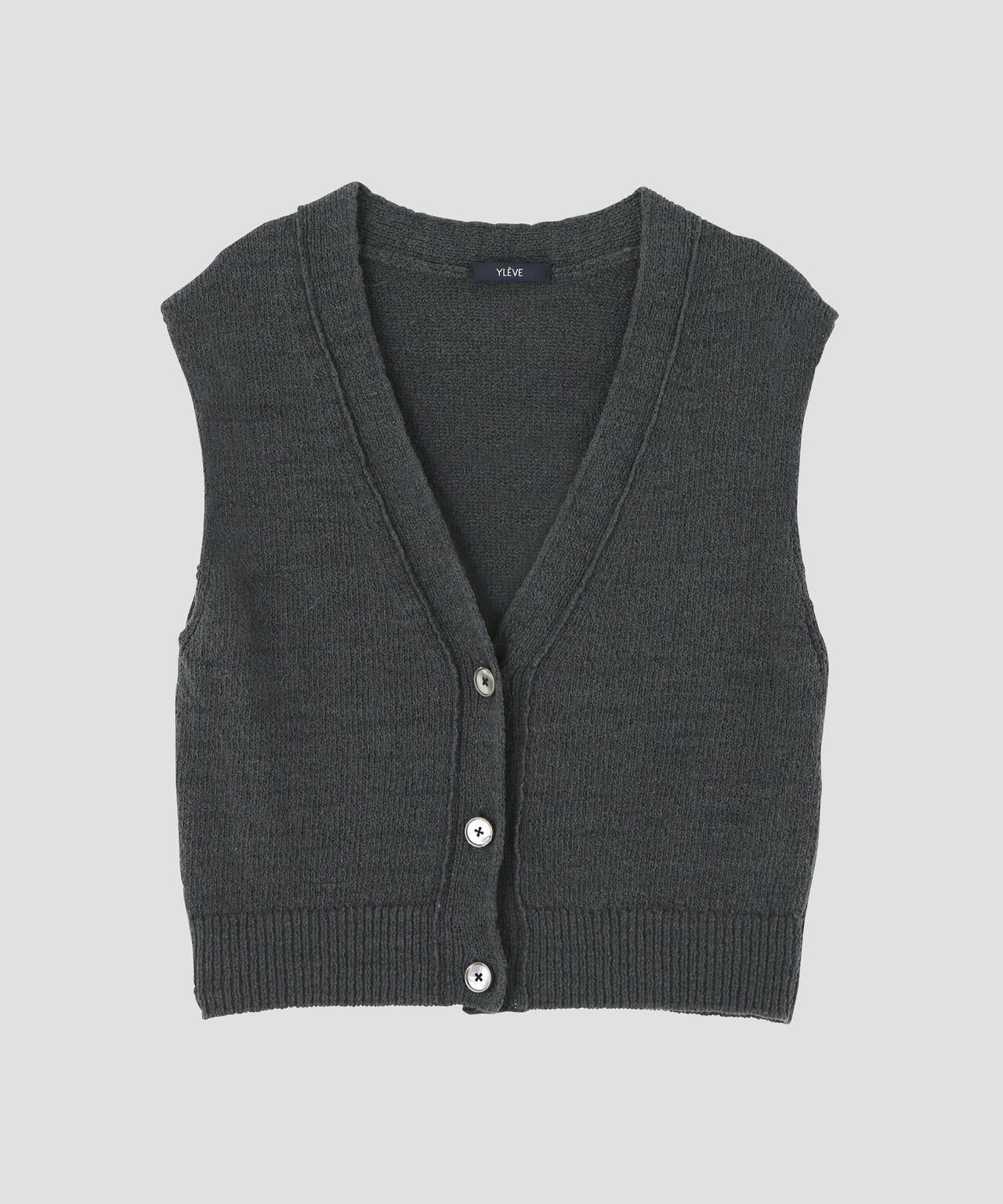 YLEVE / COTTON BOUCLE KNIT VEST
