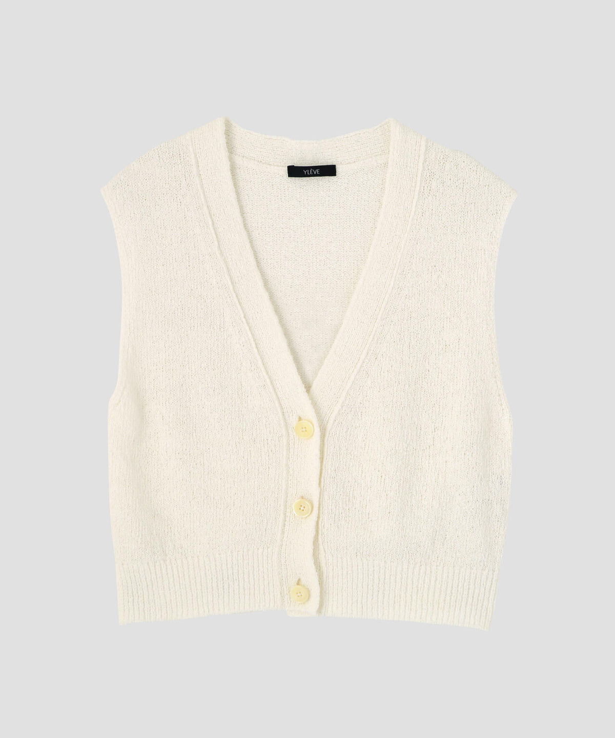 YLEVE / COTTON BOUCLE KNIT VEST