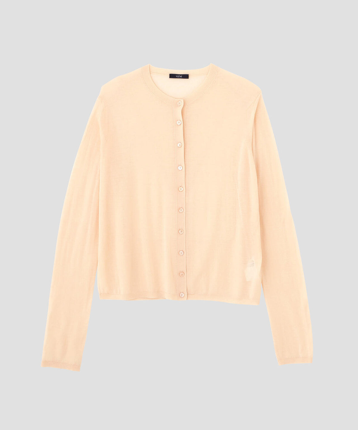 YLEVE / 2/100 FINE WOOL SHEER KNIT CARDIGAN