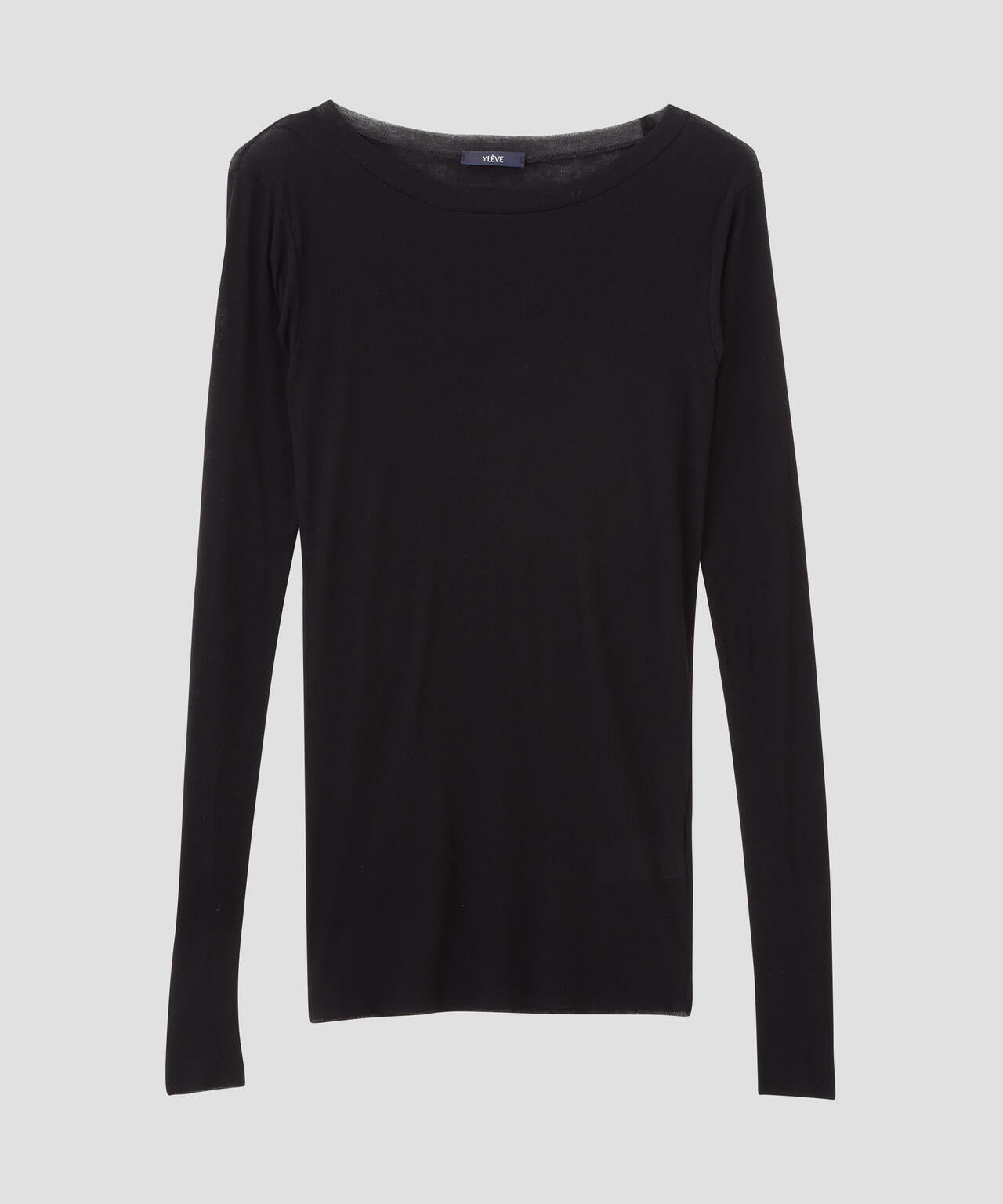 YLEVE / SHEER HIGH-TWIST RIB JERSEY PULLOVER