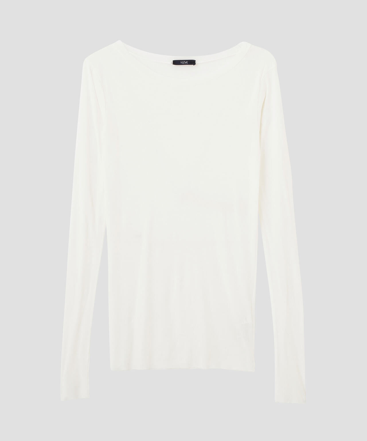 YLEVE / SHEER HIGH-TWIST RIB JERSEY PULLOVER