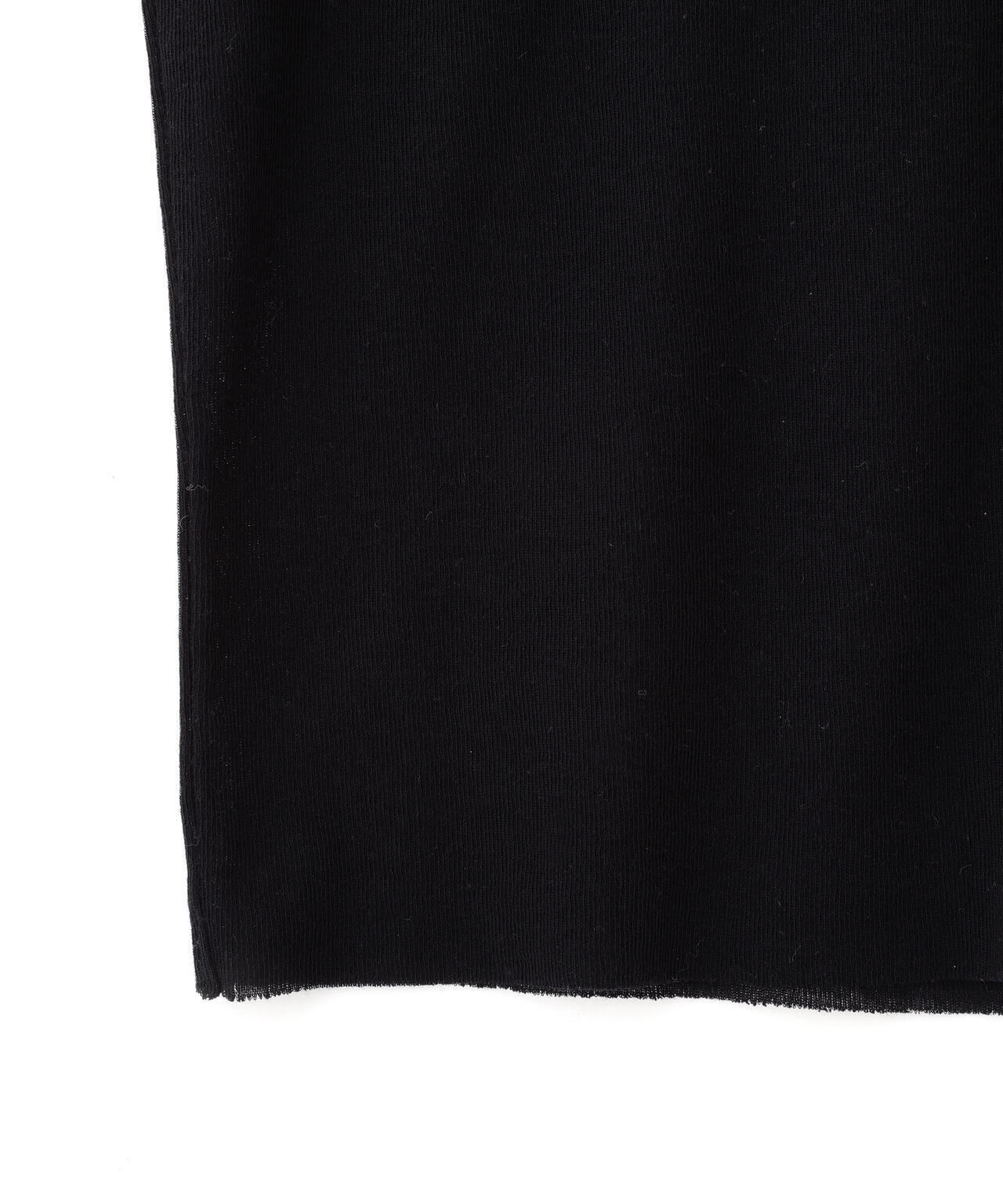 YLEVE / SHEER HIGH-TWIST RIB JERSEY TURTLENECK PULLOVER