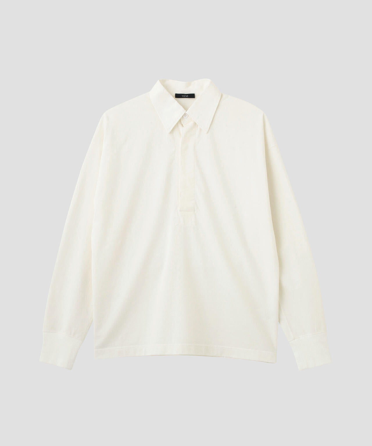YLEVE / PIGMENT-DYED COTTON RUGBY SHIRT