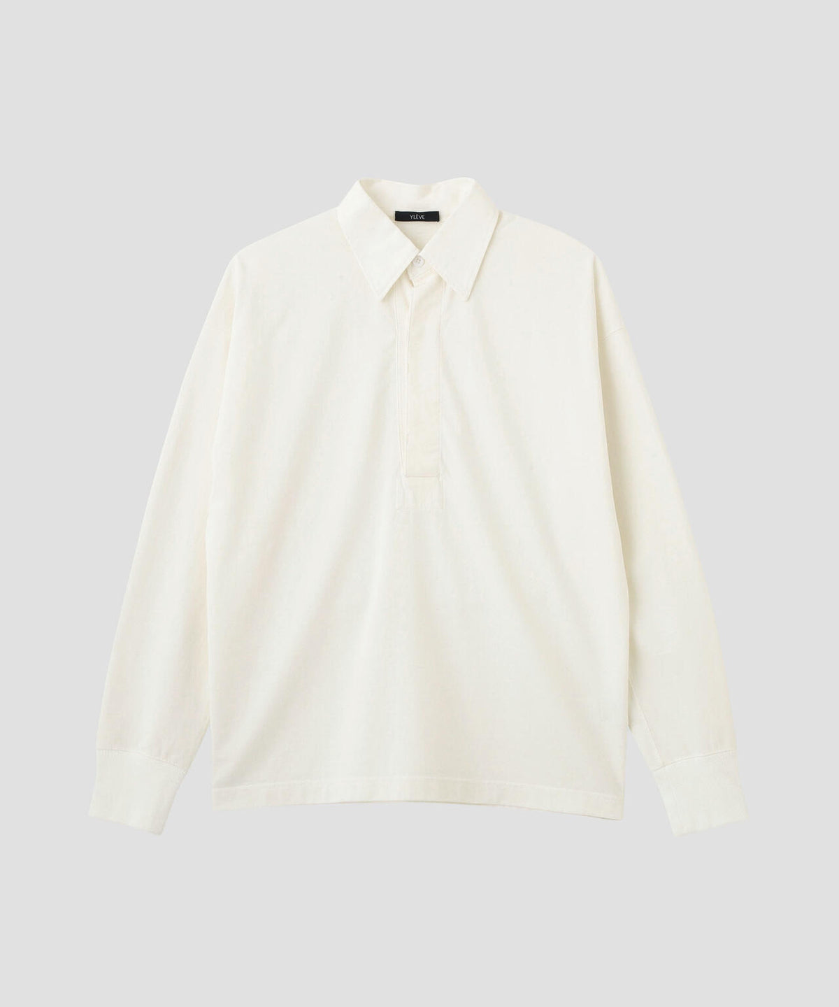 YLEVE / PIGMENT-DYED COTTON RUGBY SHIRT