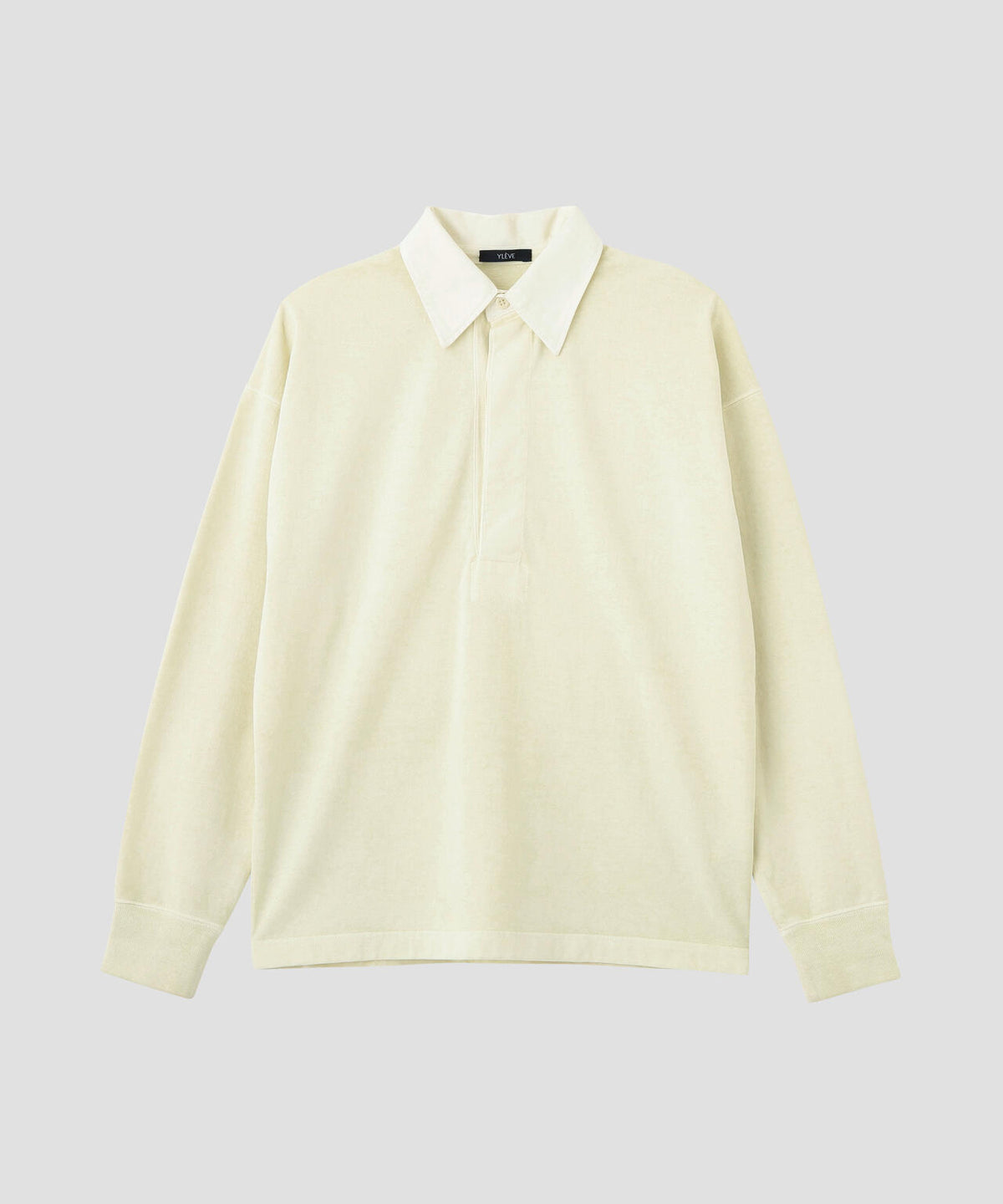 YLEVE / PIGMENT-DYED COTTON RUGBY SHIRT