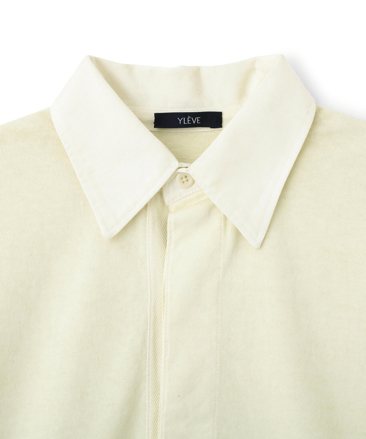 YLEVE / PIGMENT-DYED COTTON RUGBY SHIRT
