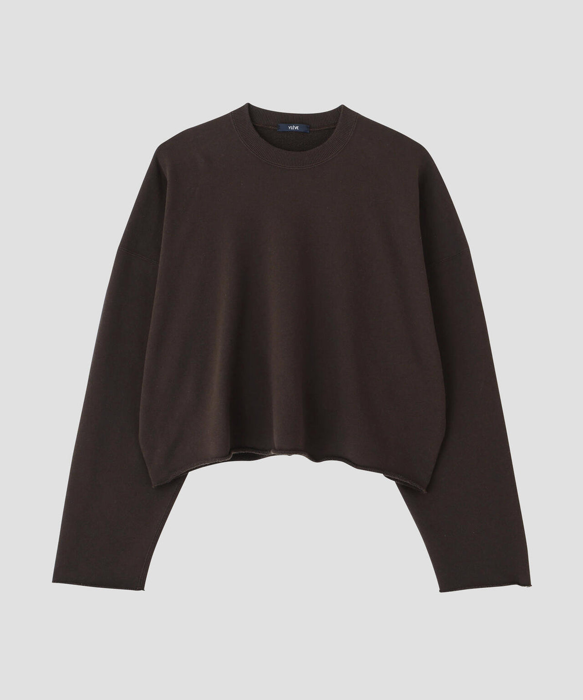 YLEVE / SOFT COTTON CUT OFF SWEAT SHIRT