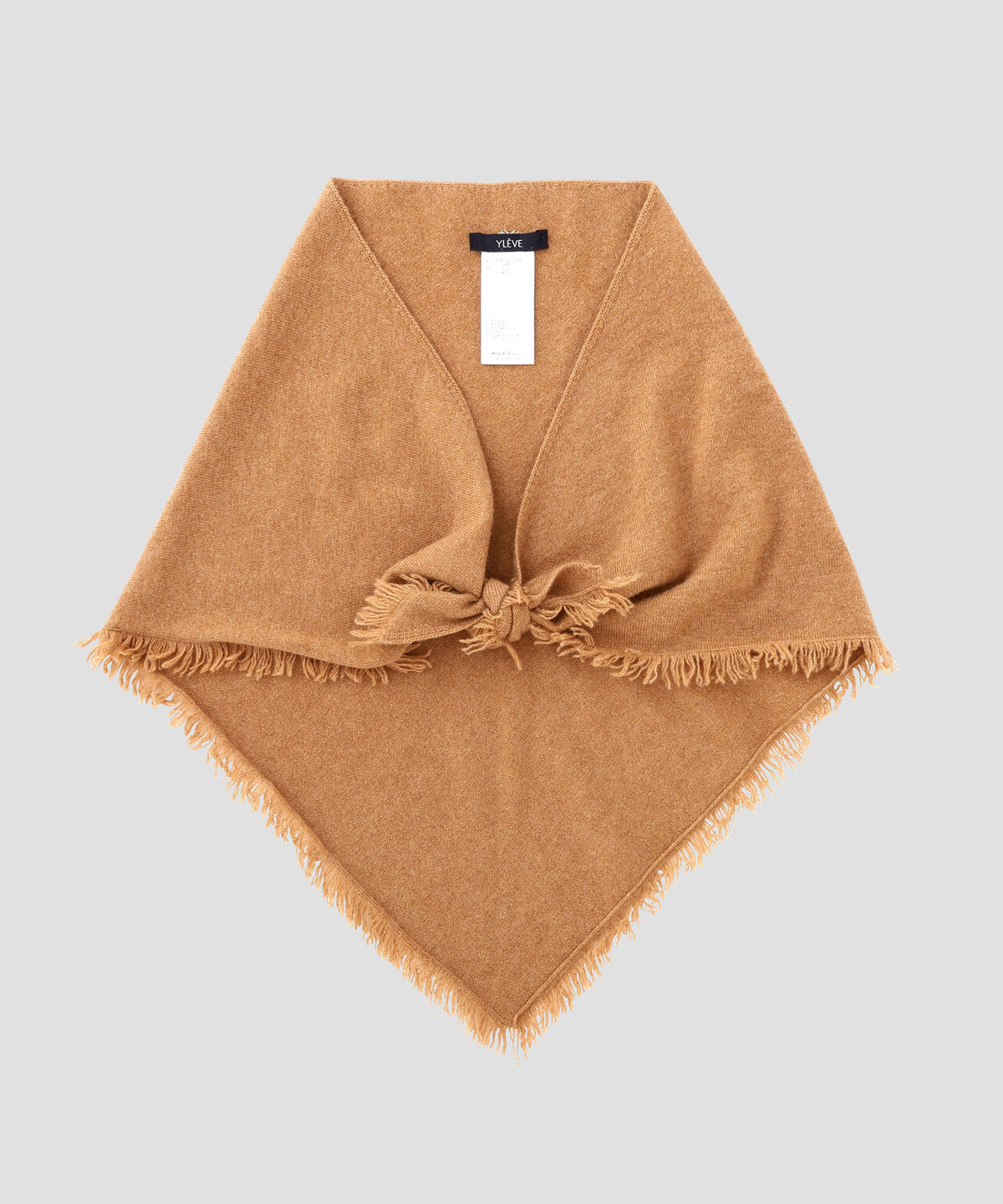 YLEVE / CASHMERE KNIT TRIANGLE STOLE