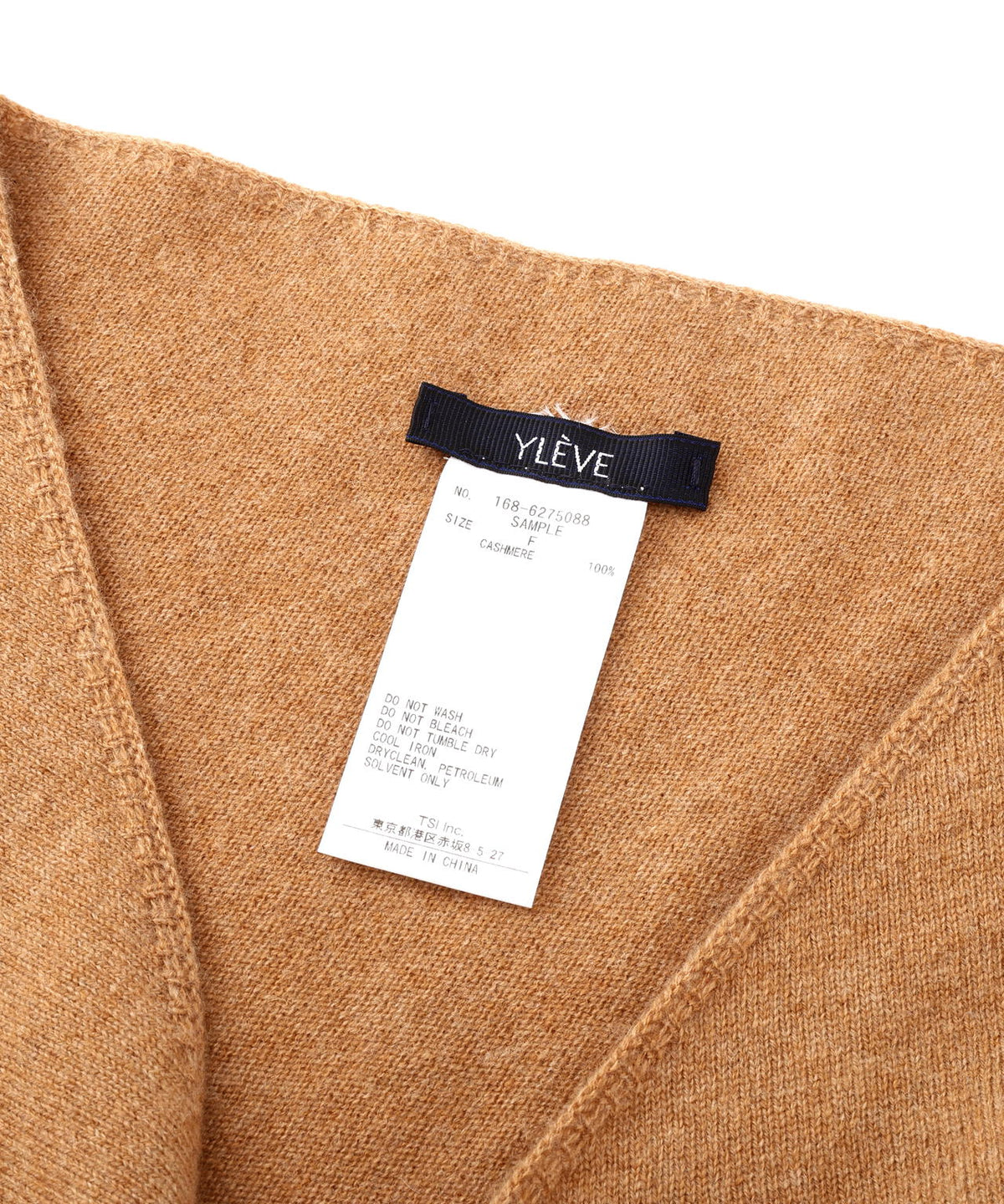 YLEVE / CASHMERE KNIT TRIANGLE STOLE