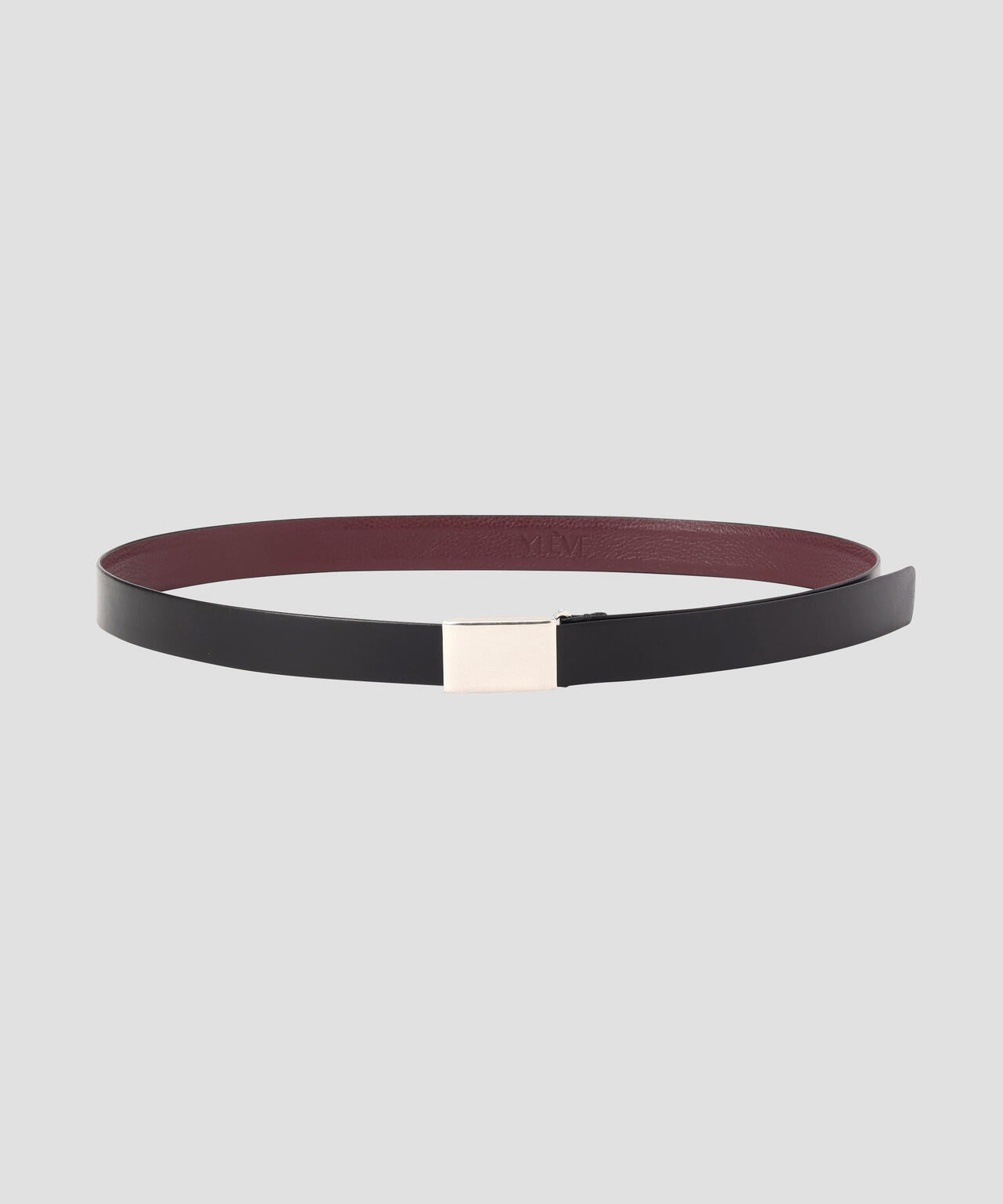 YLEVE / LEATHER BUCKLED BELT