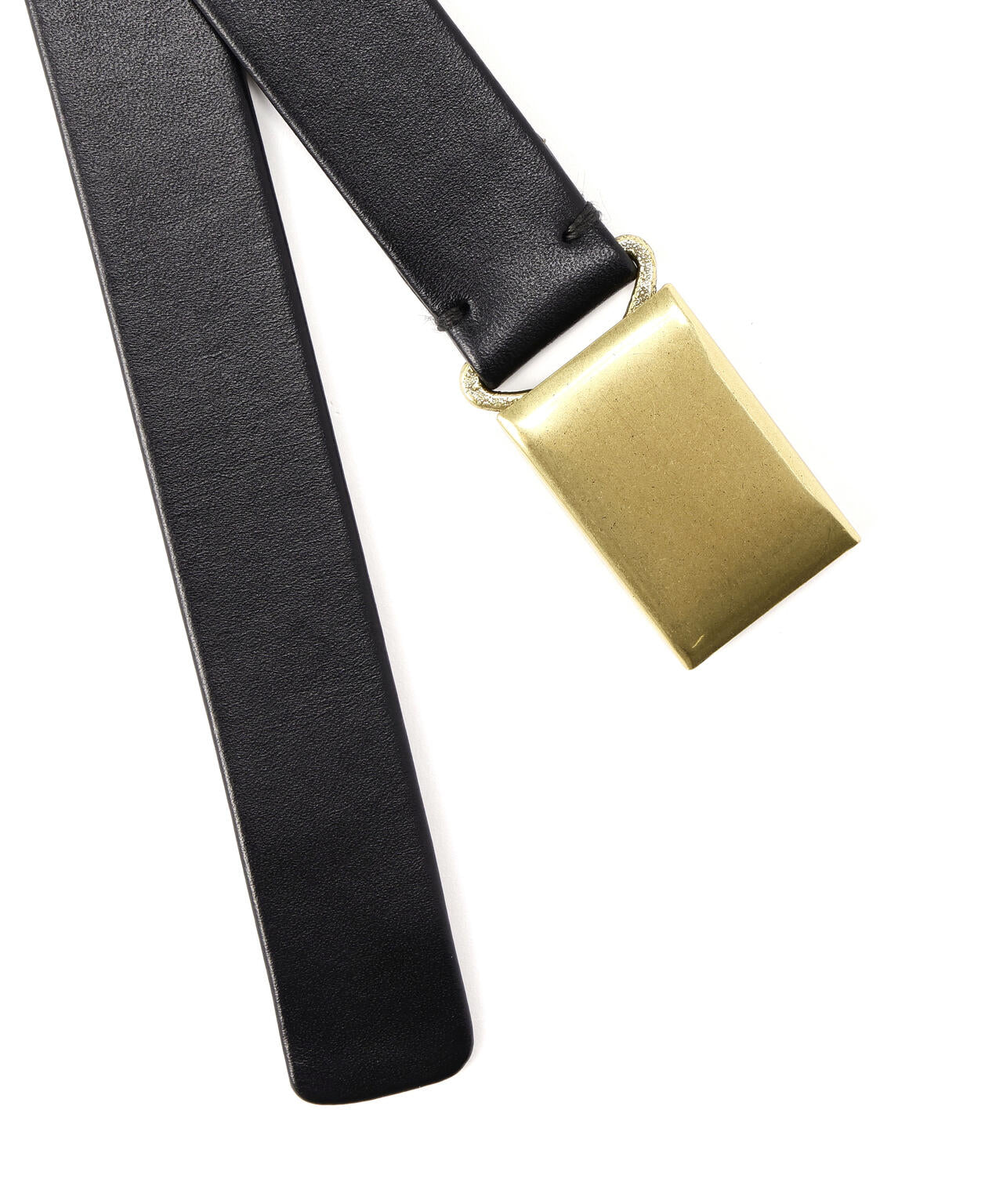 YLEVE / LEATHER BUCKLED BELT