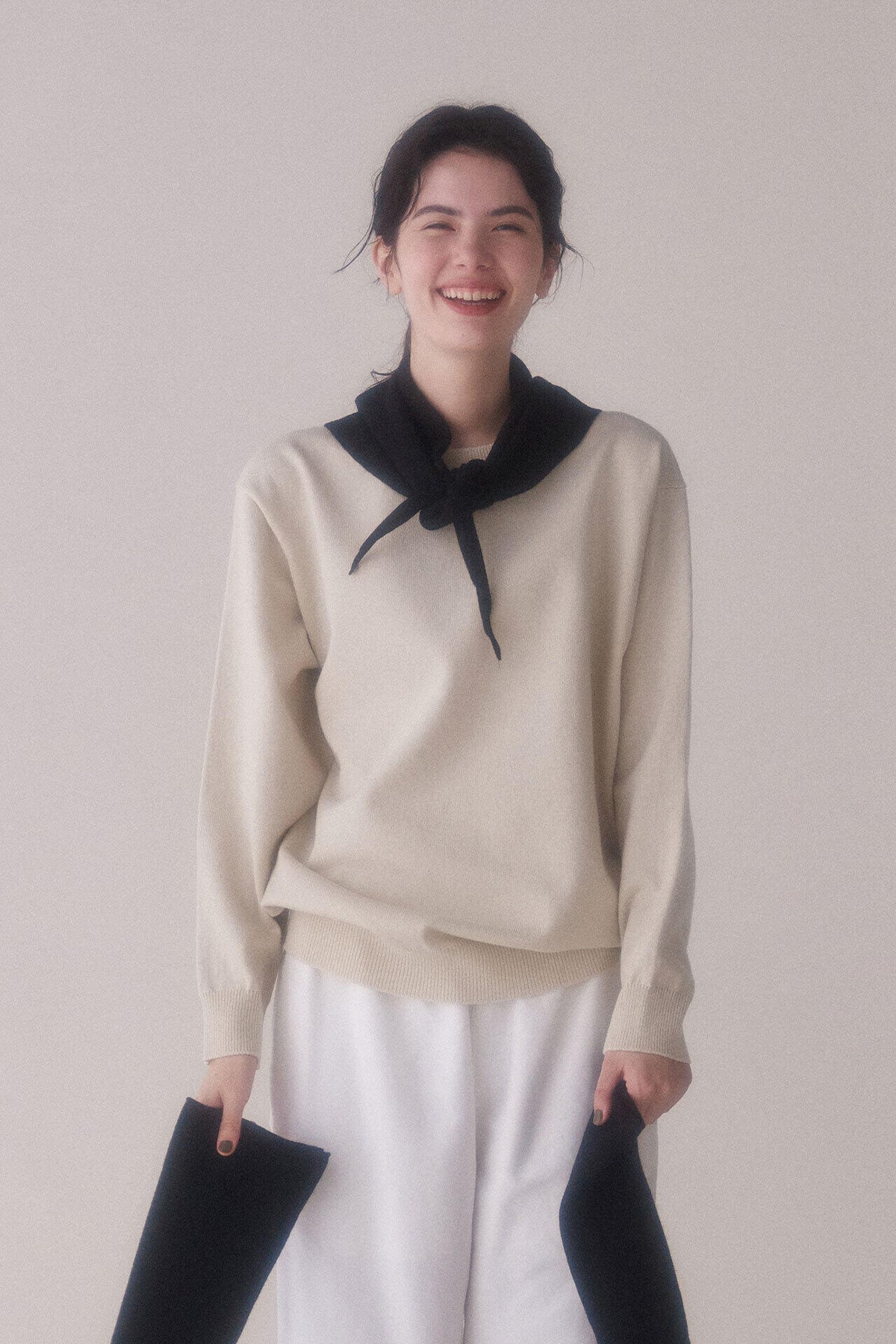 Yonetomi / RIGID CASHMERE KNIT P/O / UNISEX