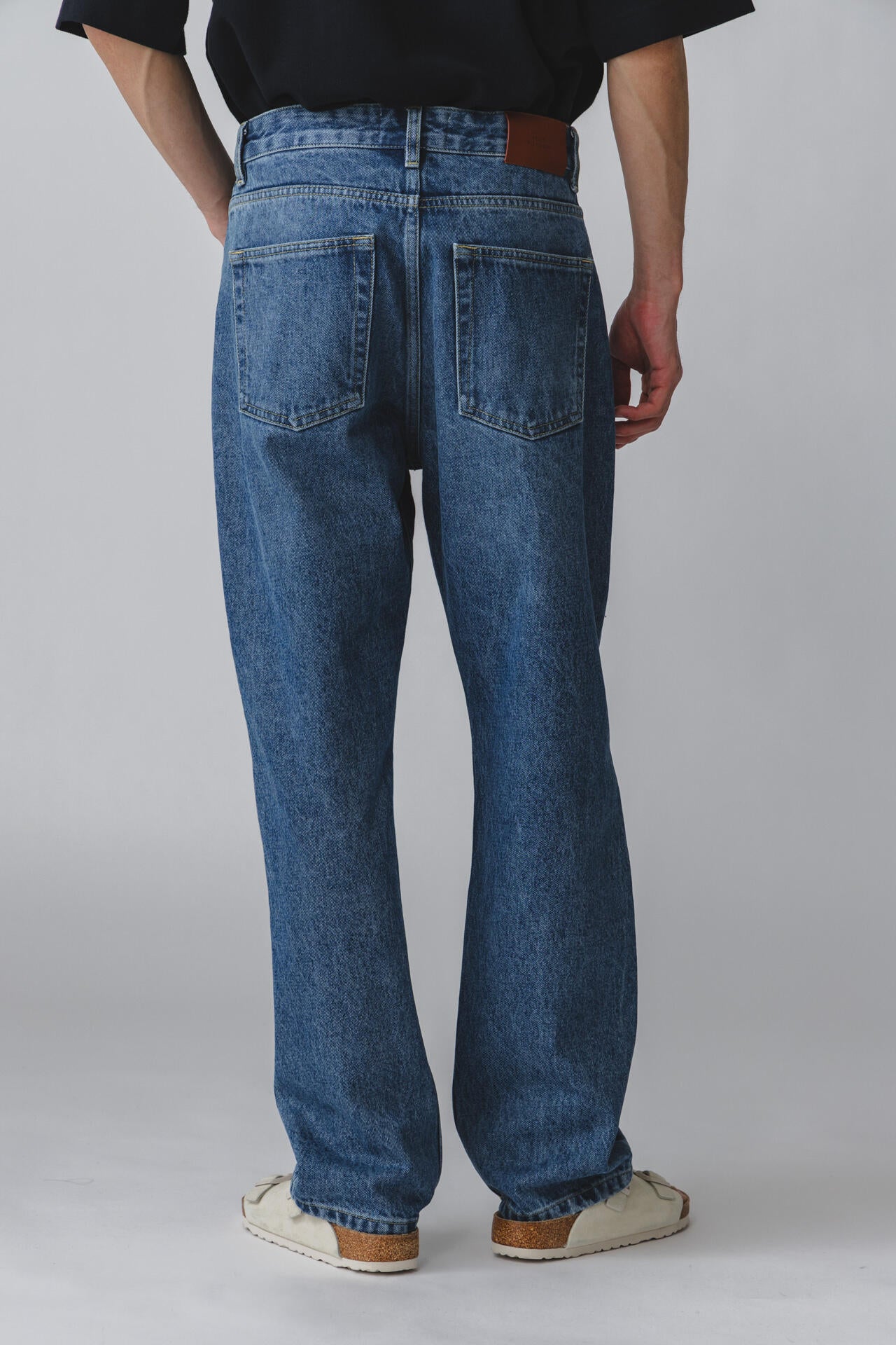 STUDIO NICHOLSON / 14OZ REGEN DENIM LOW RISE STRAIGHT LEG PANT