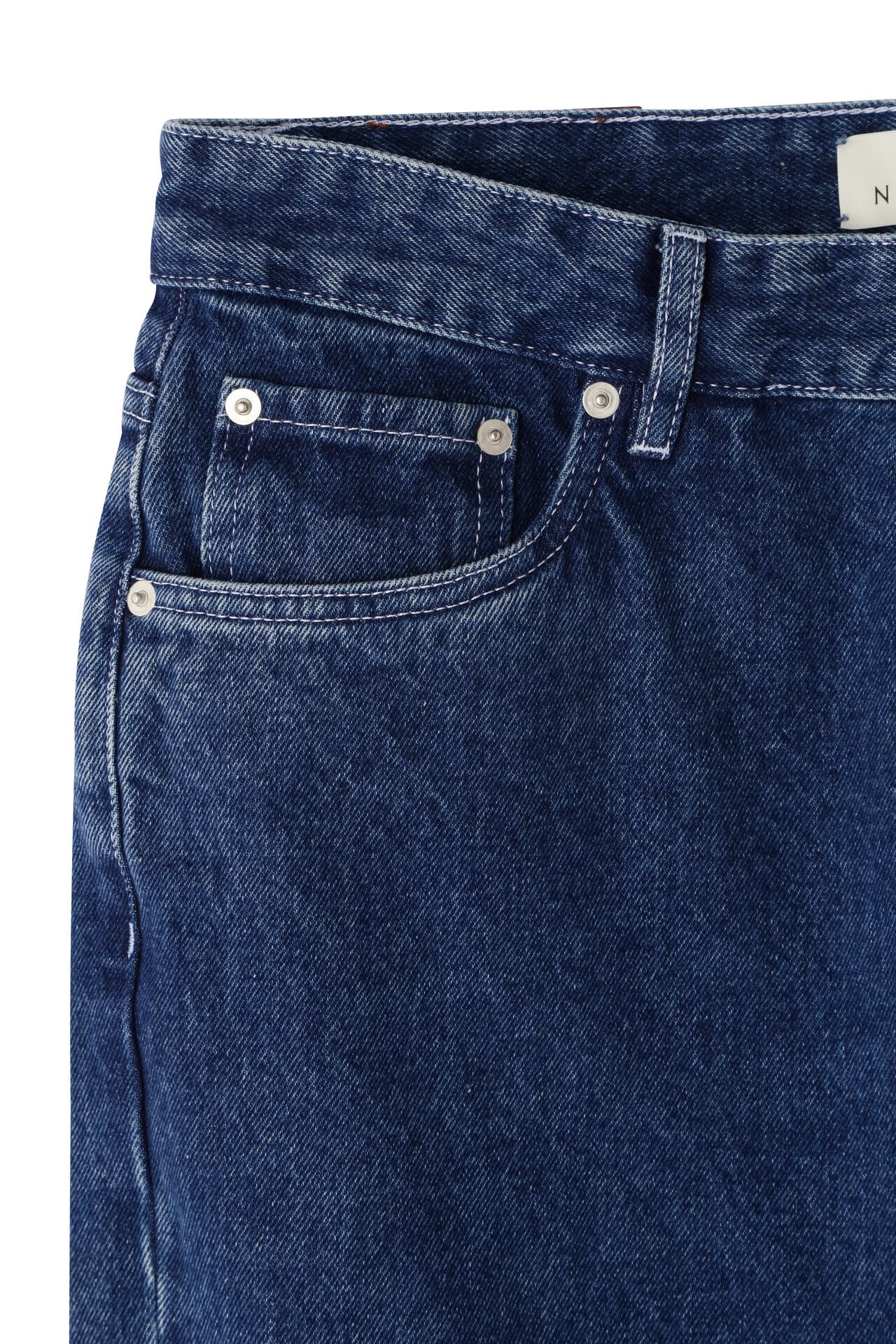 STUDIO NICHOLSON / 14OZ REGEN DENIM LOW RISE STRAIGHT LEG PANT