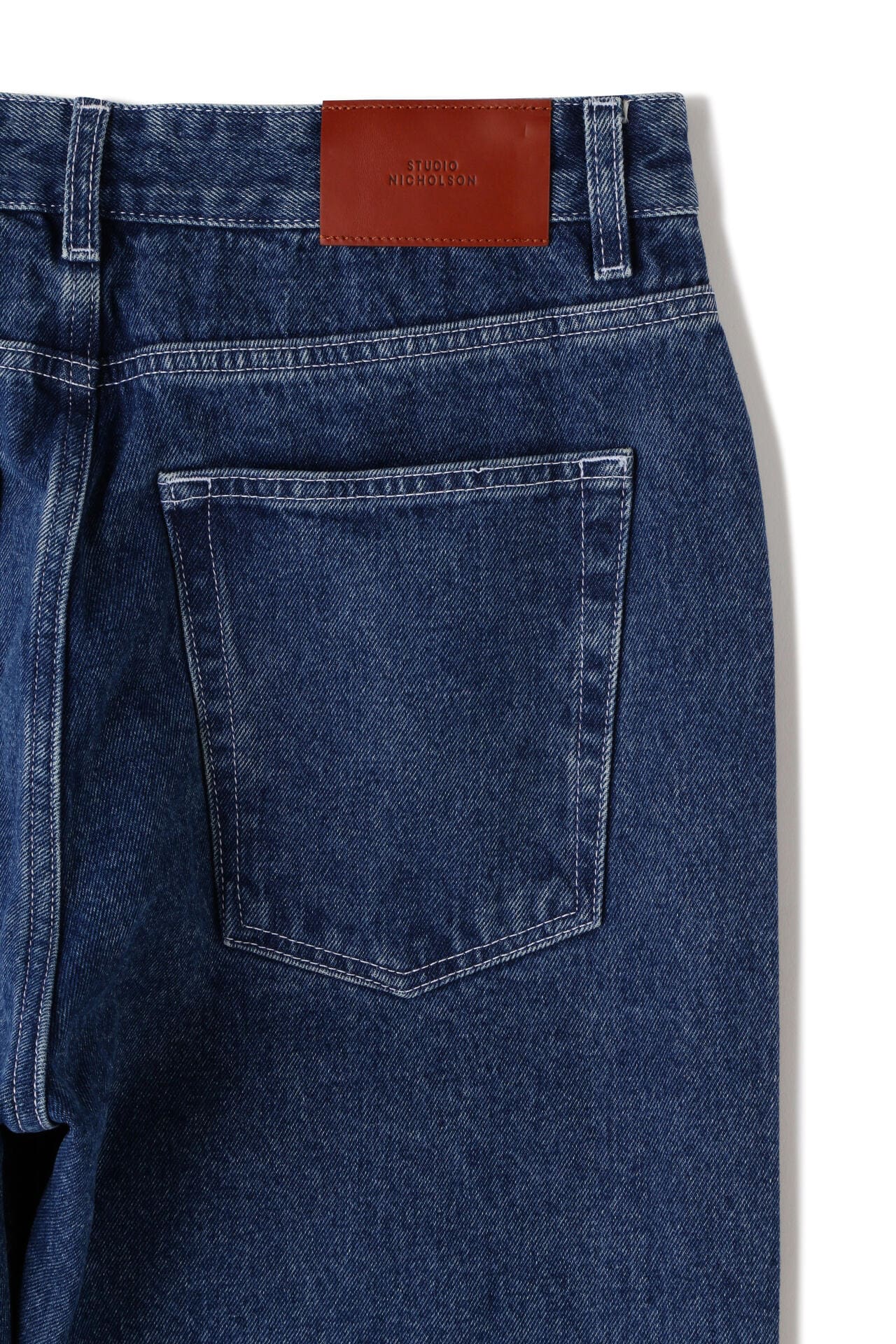 STUDIO NICHOLSON / 14OZ REGEN DENIM LOW RISE STRAIGHT LEG PANT