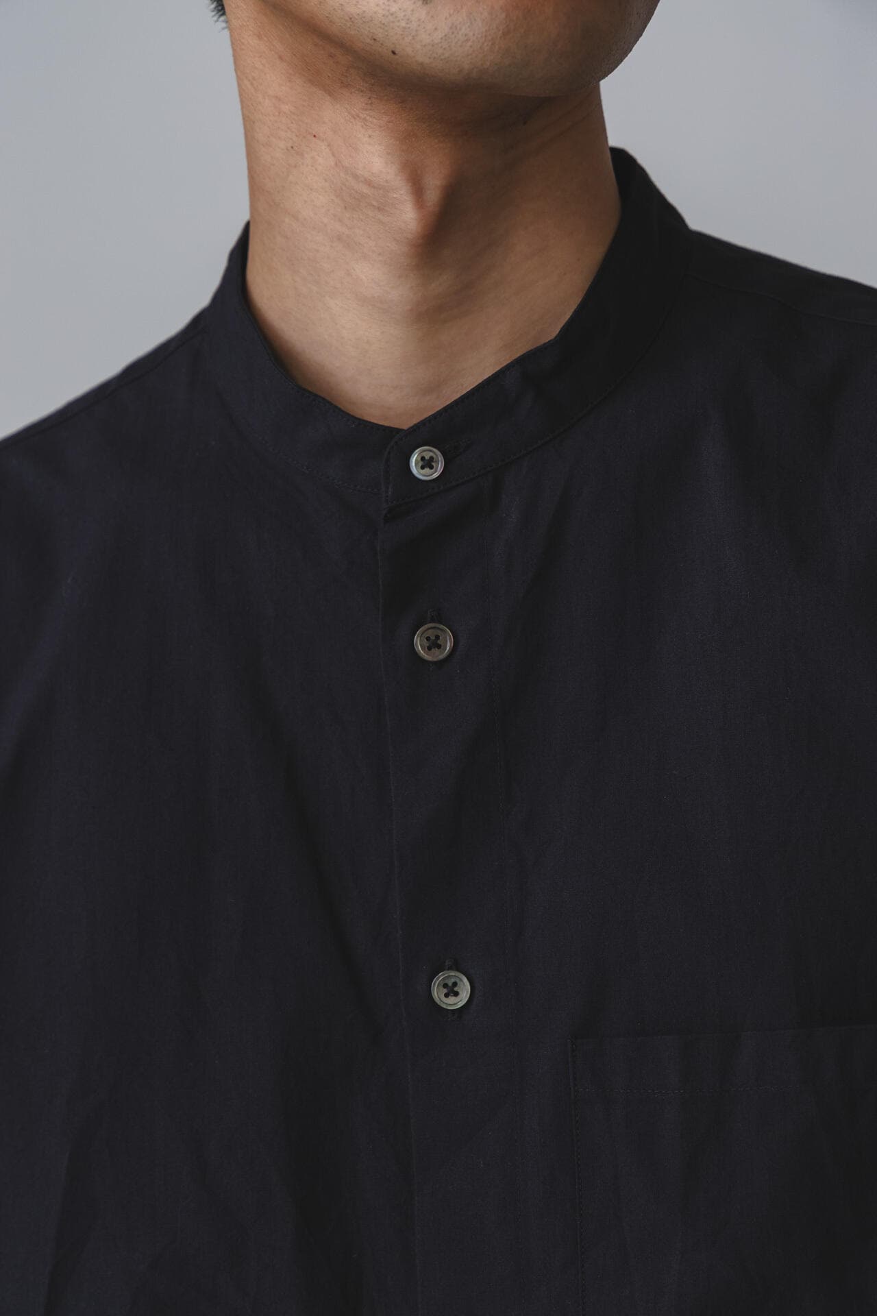 GOODNEIGHBORS SHIRTS / BASUKIA BAND COLLAR SH